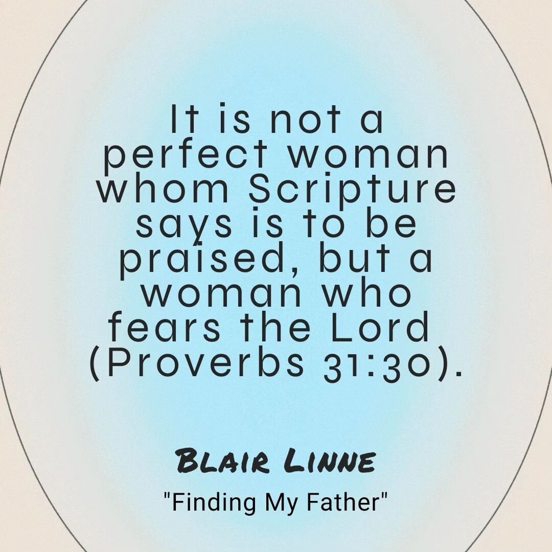 There's good news for all imperfect women (hurt by imperfect families) who are trusting their lives to the perfect God who makes them and all things new.

&quot;Finding My Father: How the Gospel Heals the Pain of Fatherlessness&quot; by @blair.linne 