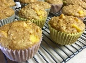 Peach Oatmeal Muffins