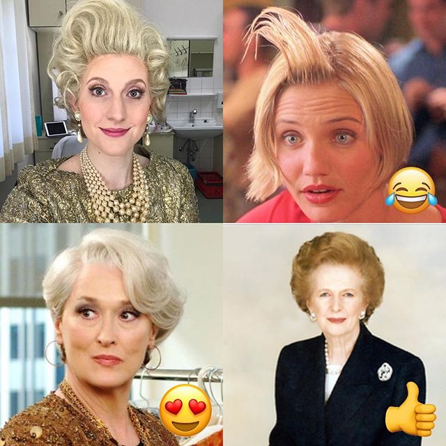 First day in costume! Who do I remind you of? Take your pick 🤣🤣🤣 #opera #operasinger #funwithcostumes