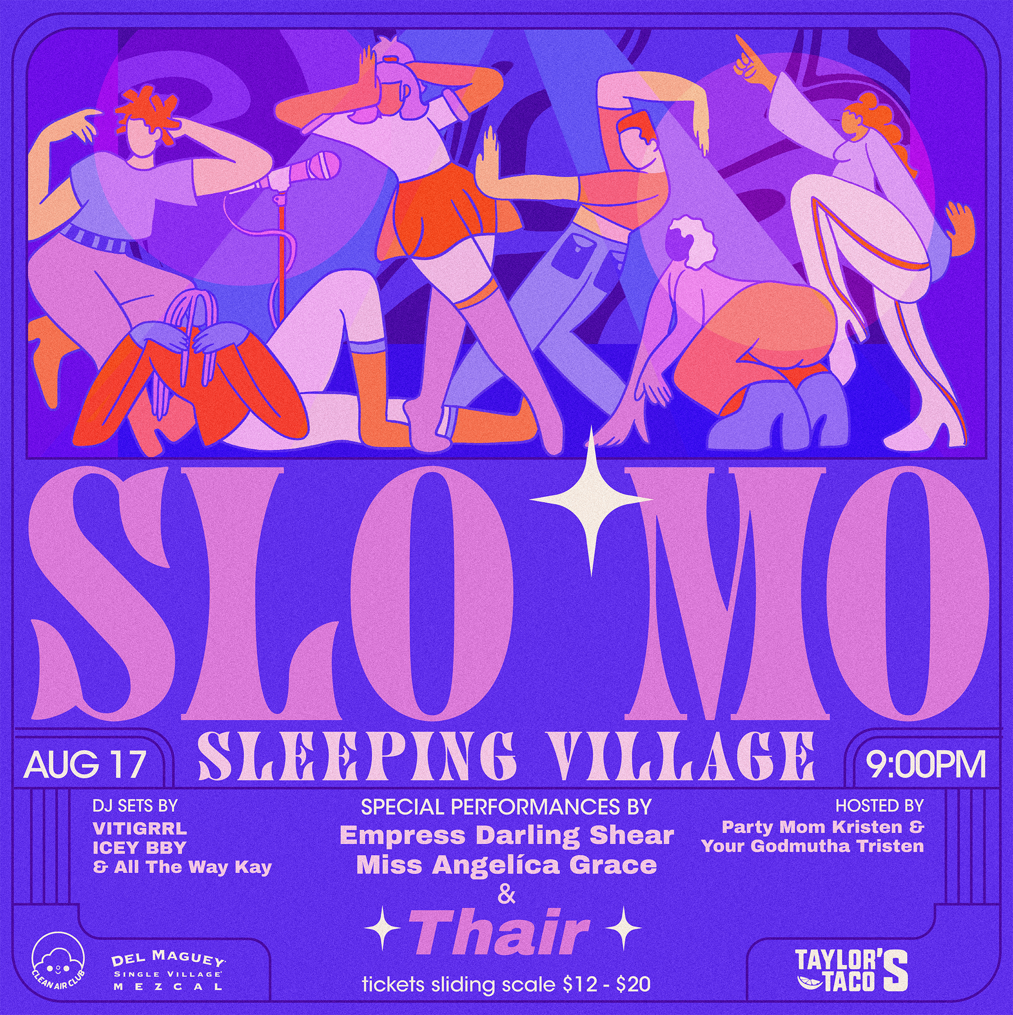 Slo 'Mo 13 year anniversary party at Sleeping Village 8/17