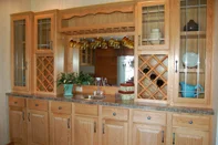 Wet Bar Hutch with Wine Rack