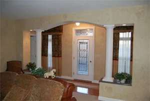 Double Column Wall (Corian or Laminate Top)