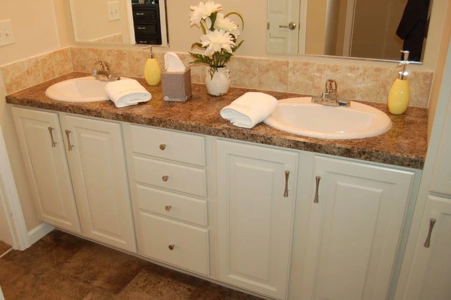 Standard Master Bath Double Vanity (Cappucino Stained Maple Cabinetry)