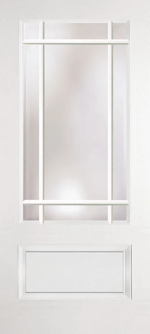 Prairie Style ¾ Length Single Lite Door Glass: Clear