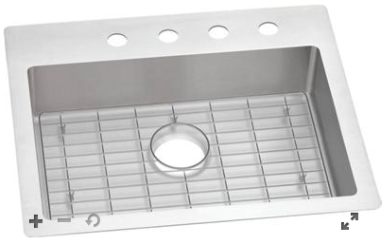 Elkay Stainless 25/22 Single Bowl w/ included grid and drain