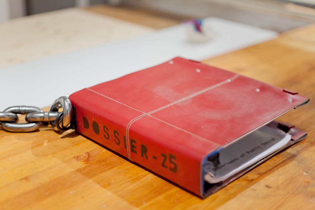 Master Dossier found during the excavation of Zone 5 of the email communications from the Department of Public Design.