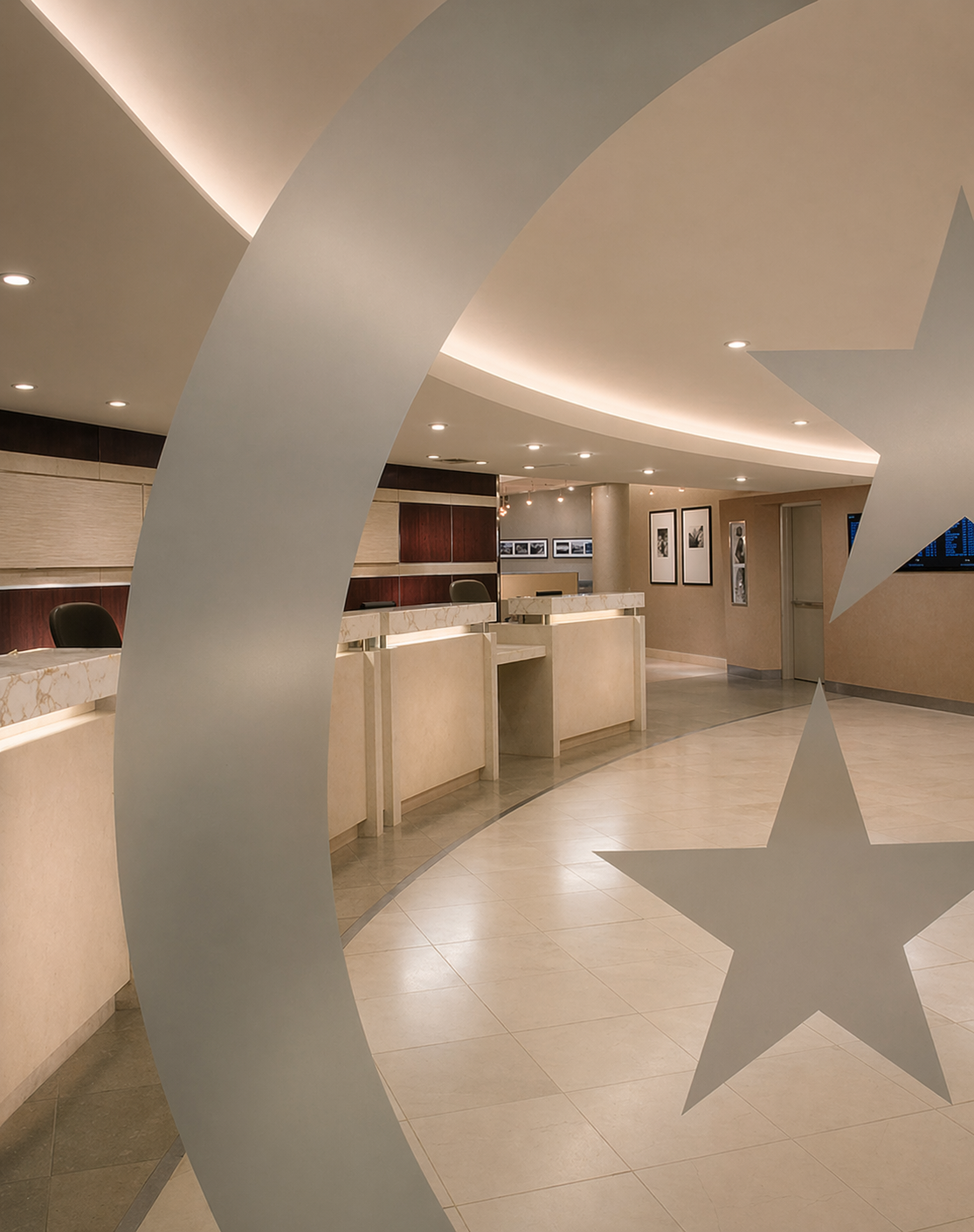 American Airlines Admirals Club Entrance with Star Logo