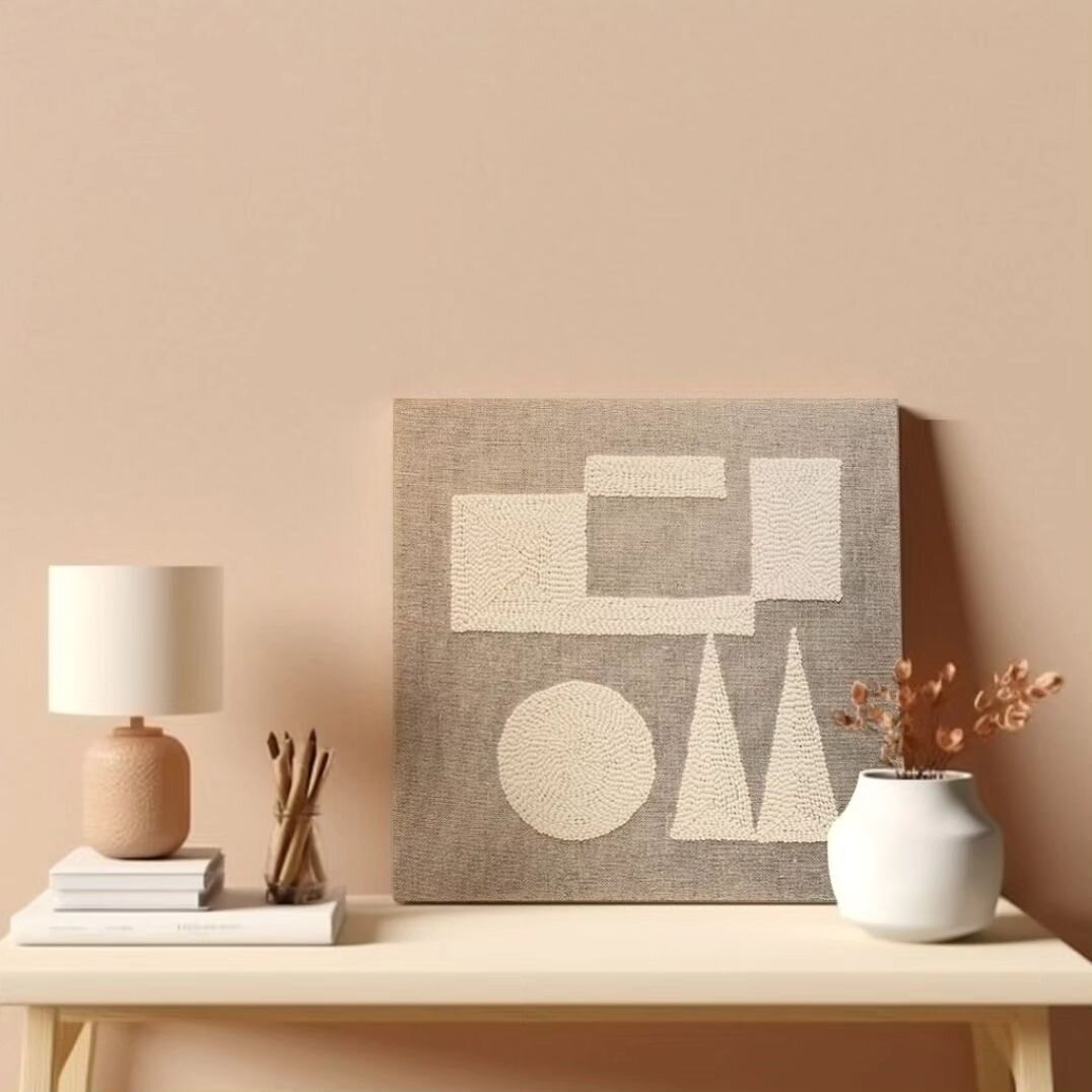 Wrapping up this year with soft neutrals and rosy hues. 💗 #60647 | Wool on Natural Linen | Original Textile Wall Art
Available on Minted.com : Direct From Artist

#namavari #printhappiness #whiteonwhite#neutral #graphic  #abstract #graphicdesign #su
