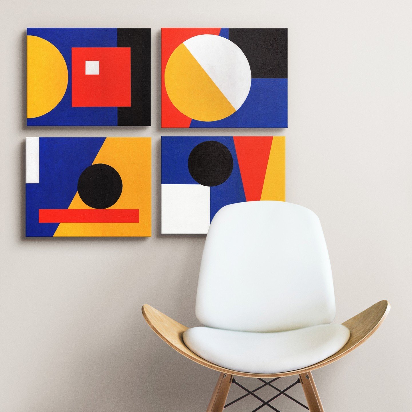 #12 of our 12 Days of gift ideas for under $100 is a BONUS including all four of our '#412' series original acrylic paintings which are all exclusively available through Minted Artist Direct. ⁠(Perfectly pair with mid-mod furniture!) Buy one or all f