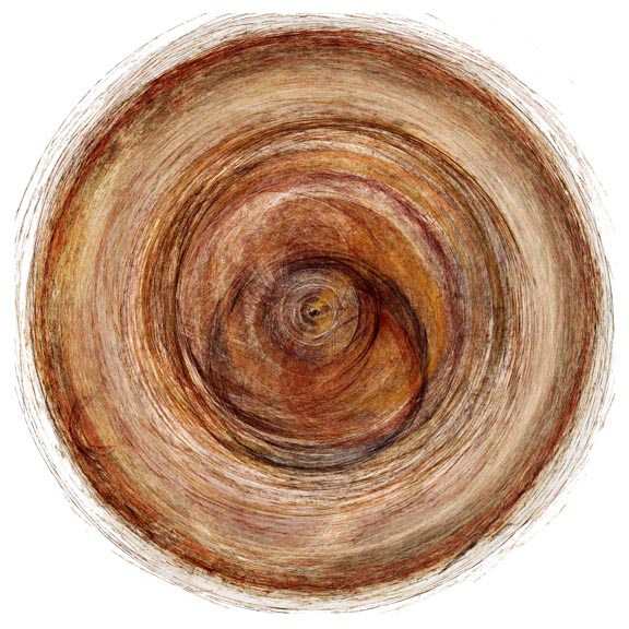 SIGNO NATURAL I, 2015, tinta y lápices de color sobre papel fabriano, ed. 4, 107 x 107 x 4.8 cm. 42 x 42 x 2 in.