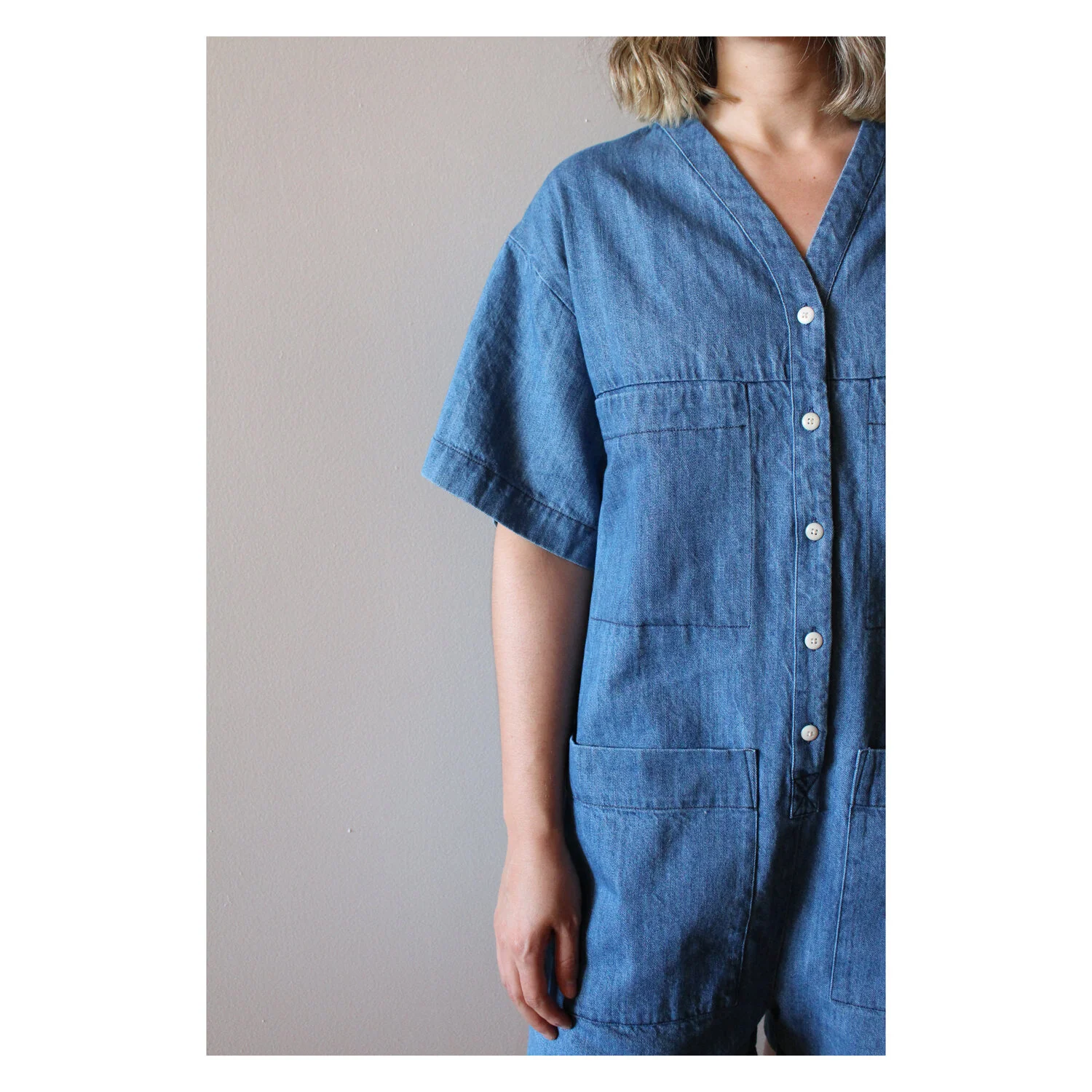ilana kohn denim jumpsuit