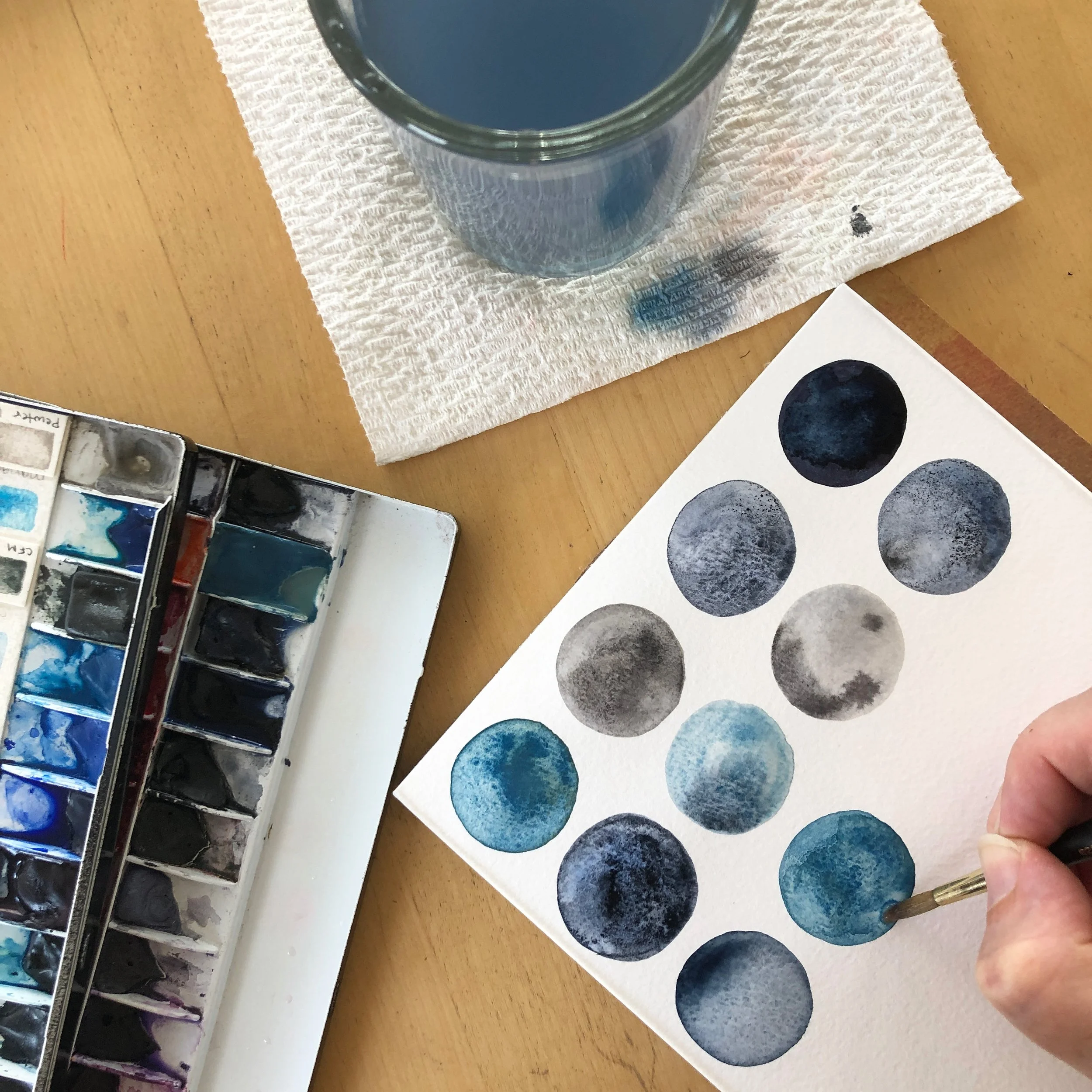 Meditation with Watercolor - Online Class on Wednesday, July 23 // 5pm-6:30pm