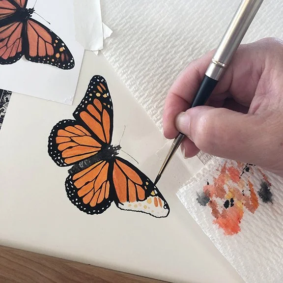 Painting Butterflies! Online Class on Thursday January 8th // 5pm - 6:30pm