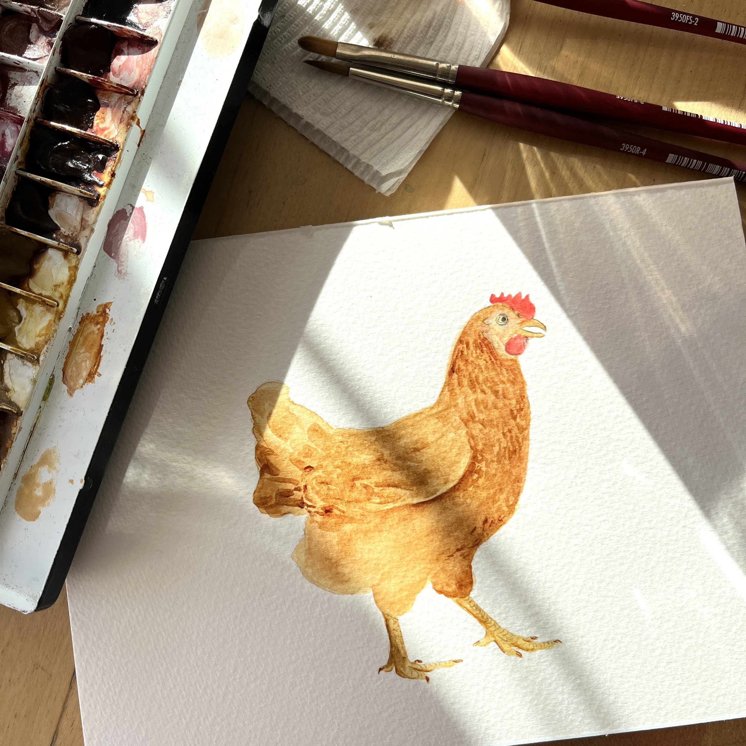 Painting Chickens! Online Class on Thursday March 5th // 5pm - 6:30pm 