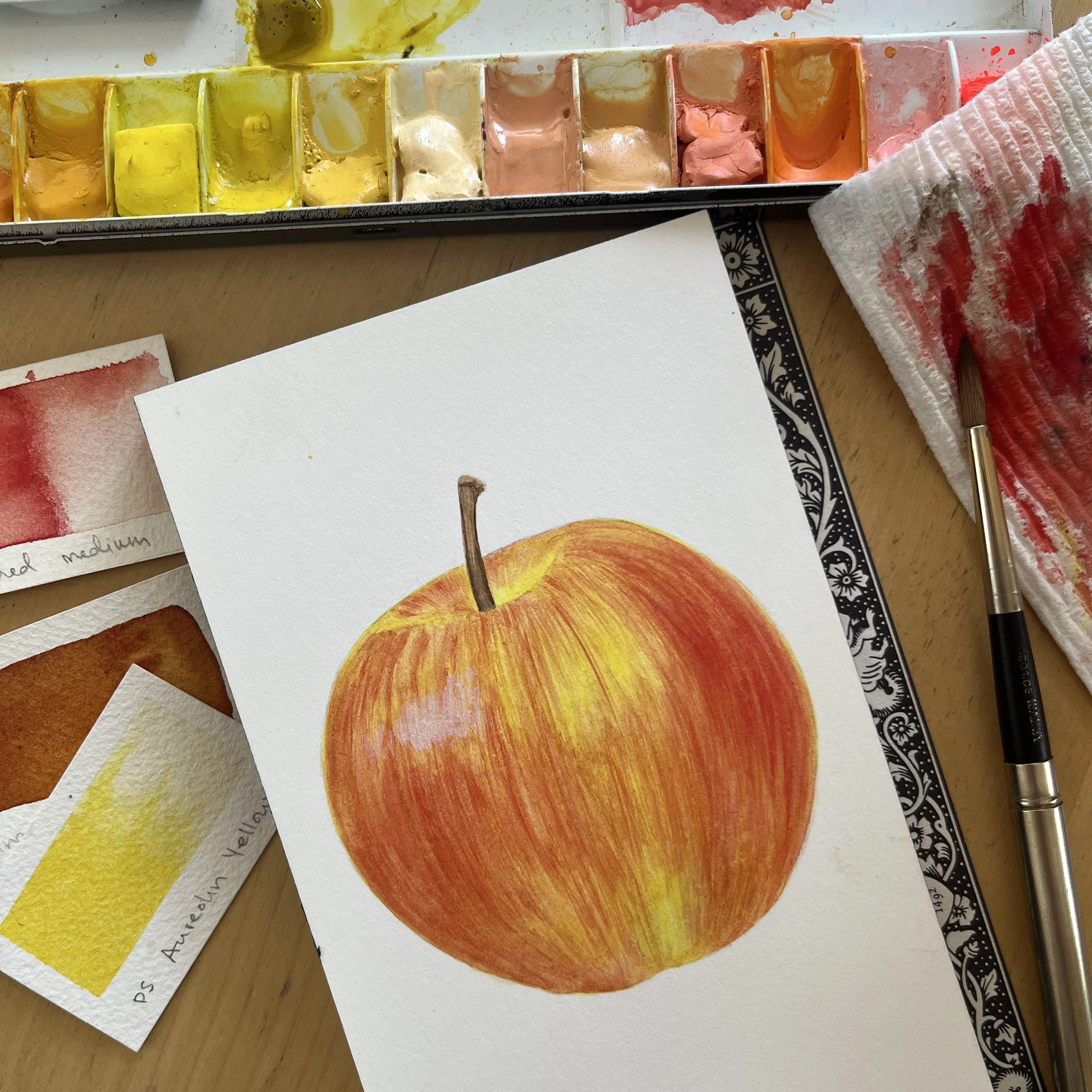 Painting Apples - Online Class on Thursday, September 3rd // 5pm-6:30pm