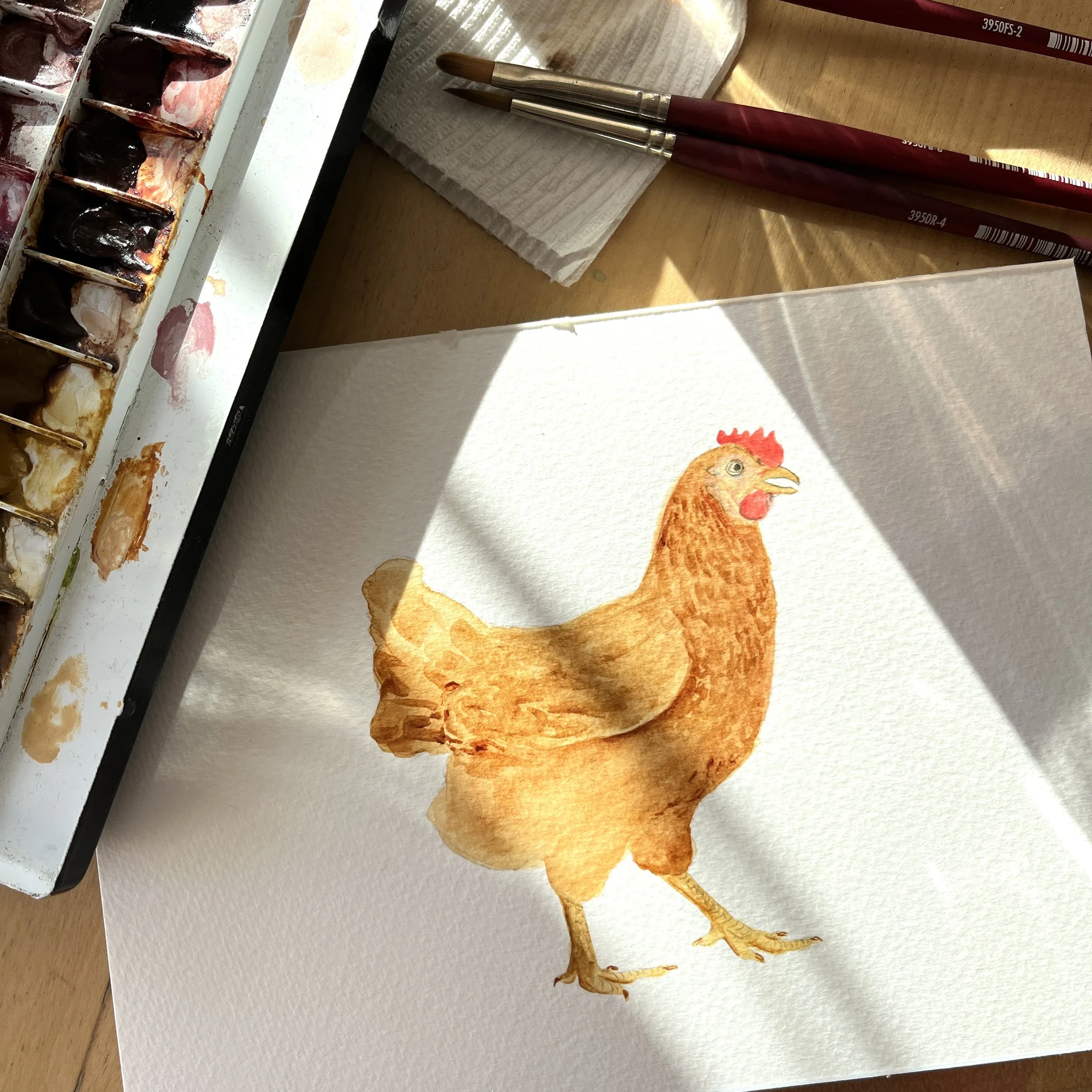 Painting Chickens - Online Class on Wednesday, September 23rd // 5pm-6:30pm