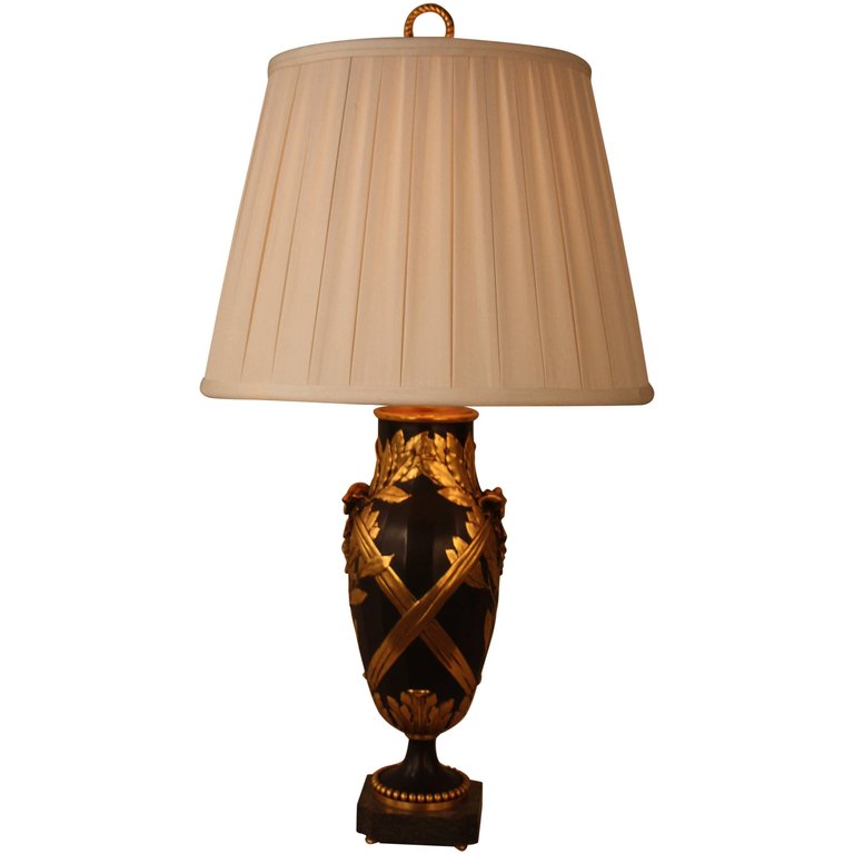 French Ormolu and Patinated Bronze Table Lamp by Christofle.jpg