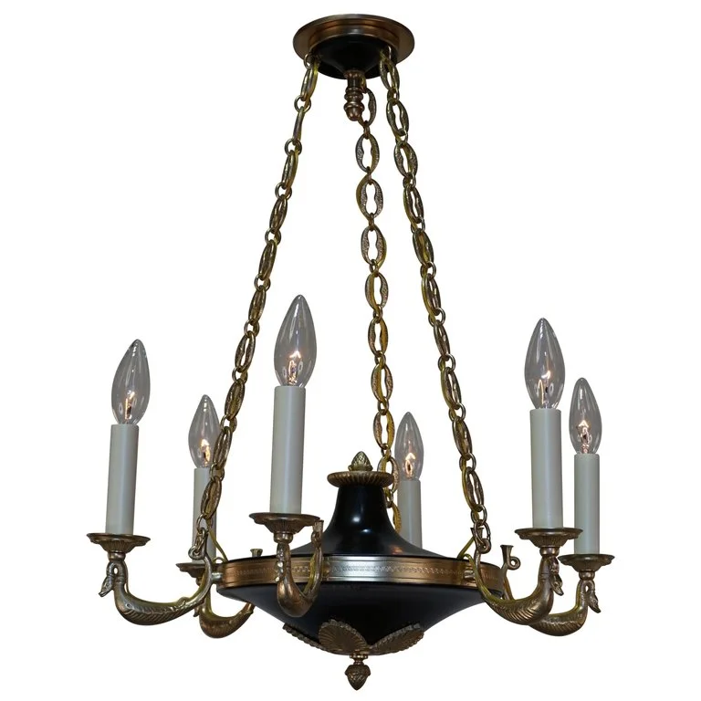 French Bronze Empire Style Chandelier.jpg