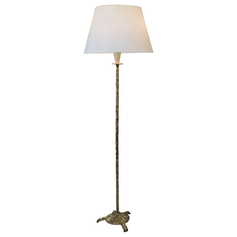 French Bronze Baguès Style Faux Bamboo, Tall Slim Table Lamps Uk