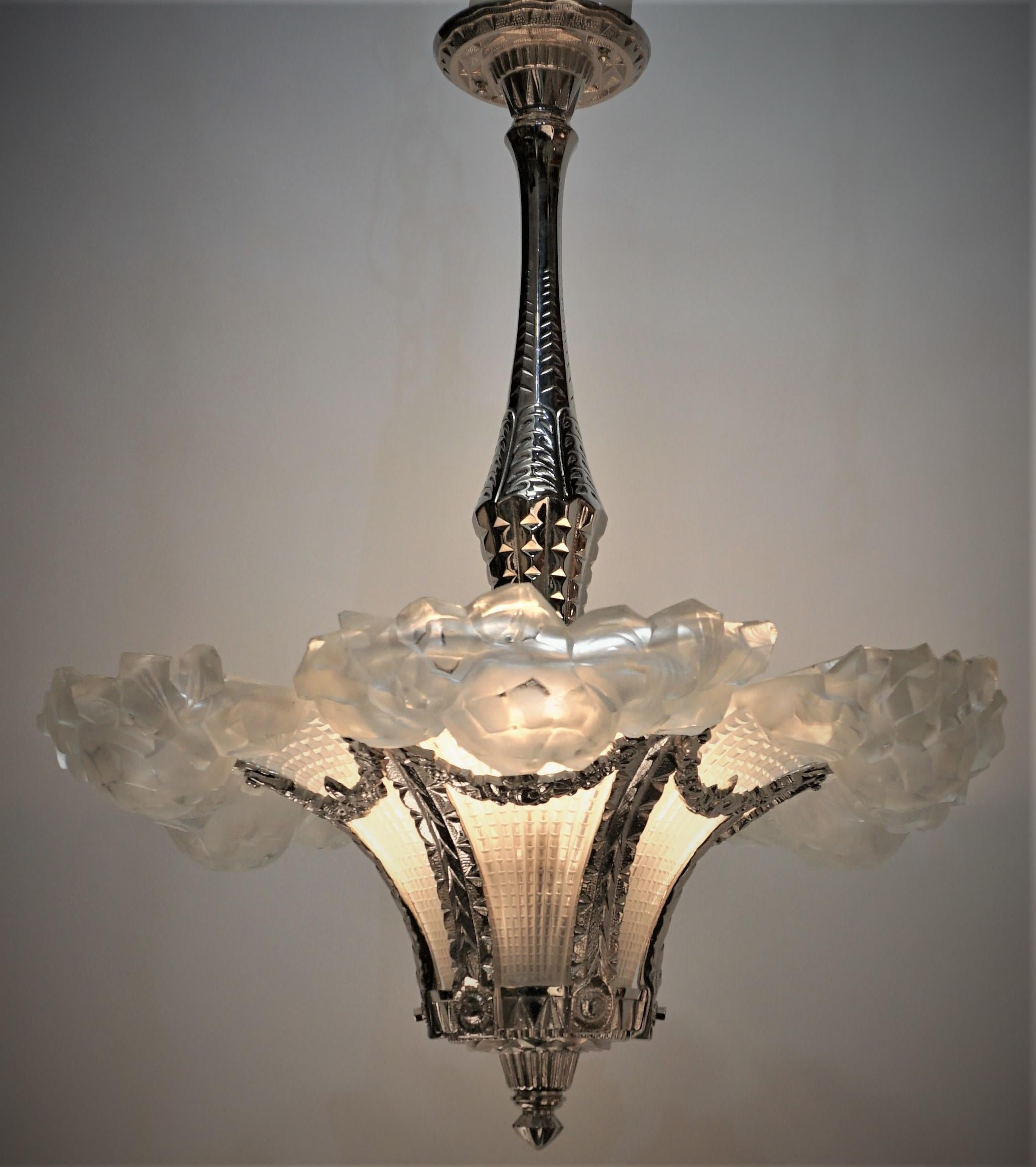 Rare Art Deco Chandelier - LU913628322832 — ARTISAN LAMP