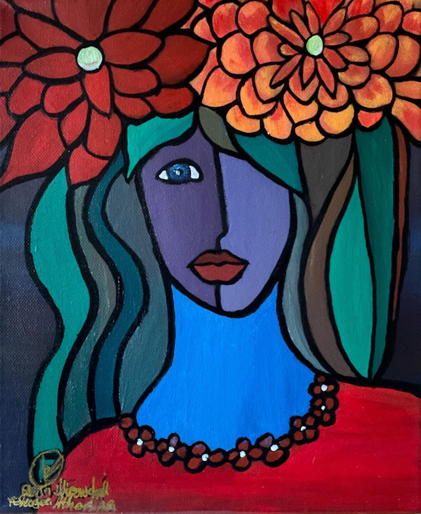 From the mind of women flowers bloom 

Acrylic 
by Banin @banart2020