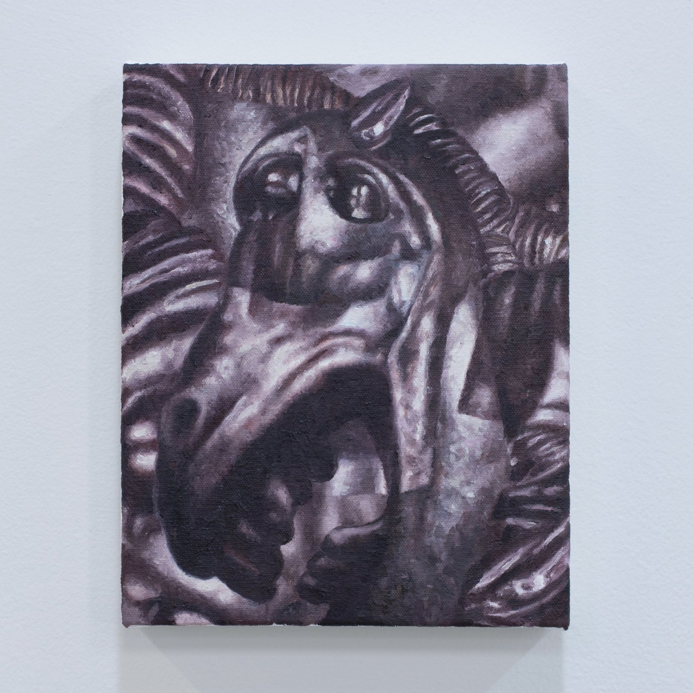  Evan Mazellan,  Smile , 2023, Oil on canvas, 10 x 8 inches 