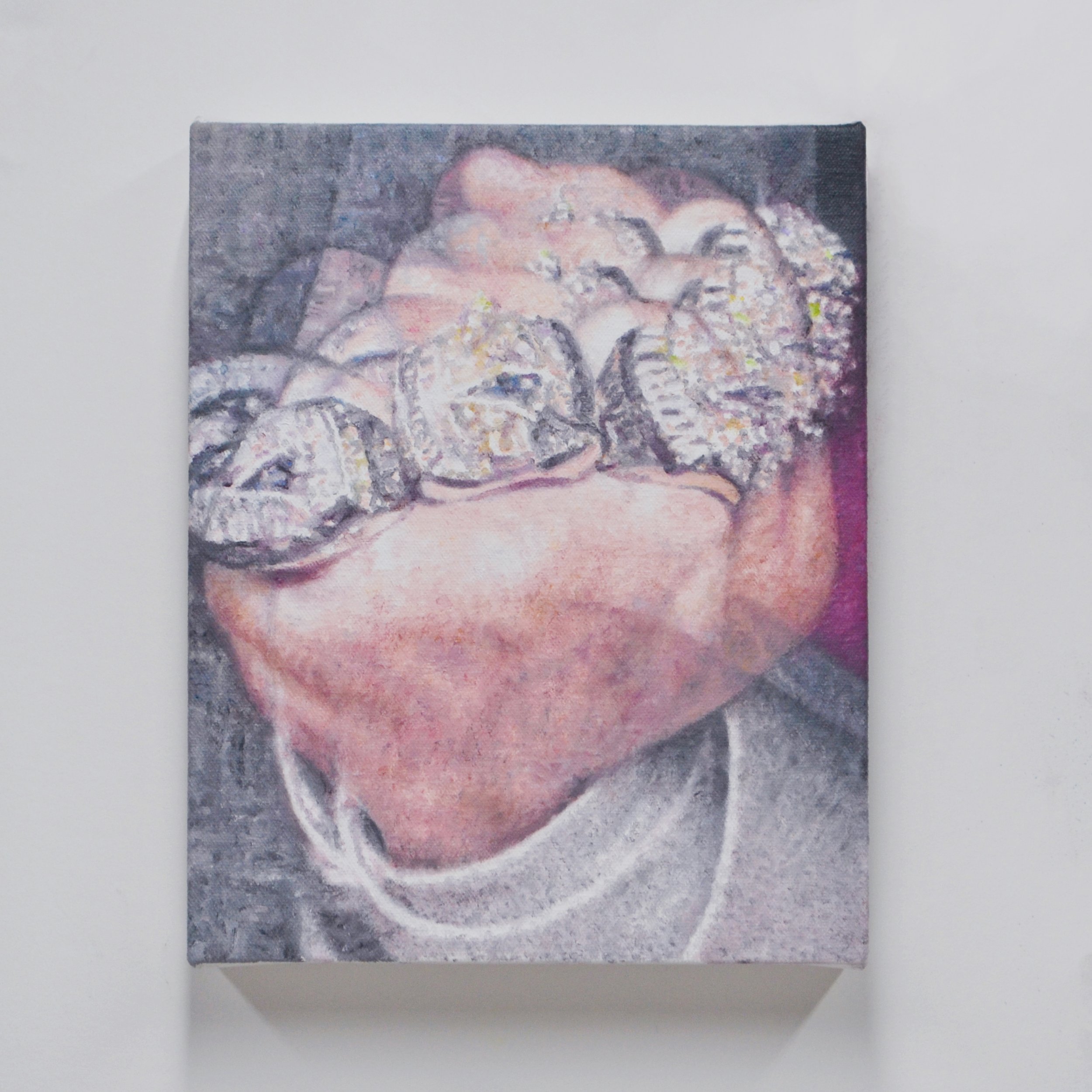  Evan Mazellan /  Handhold (After Mainz)  / Oil on canvas / 10 x 8 inches 