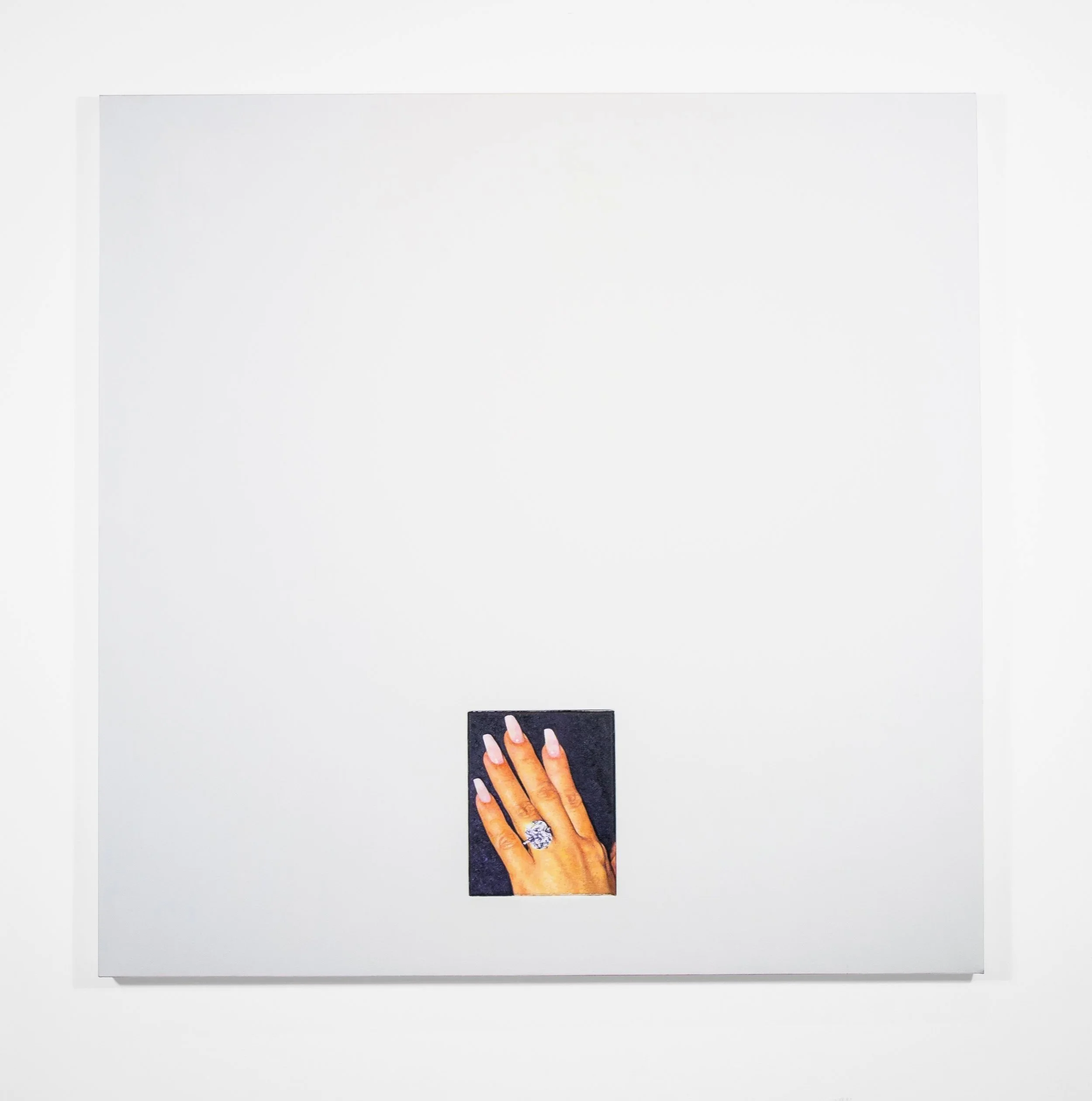  Evan Mazellan,  Nail Beds , Oil on canvas, 48 x 48 inches 