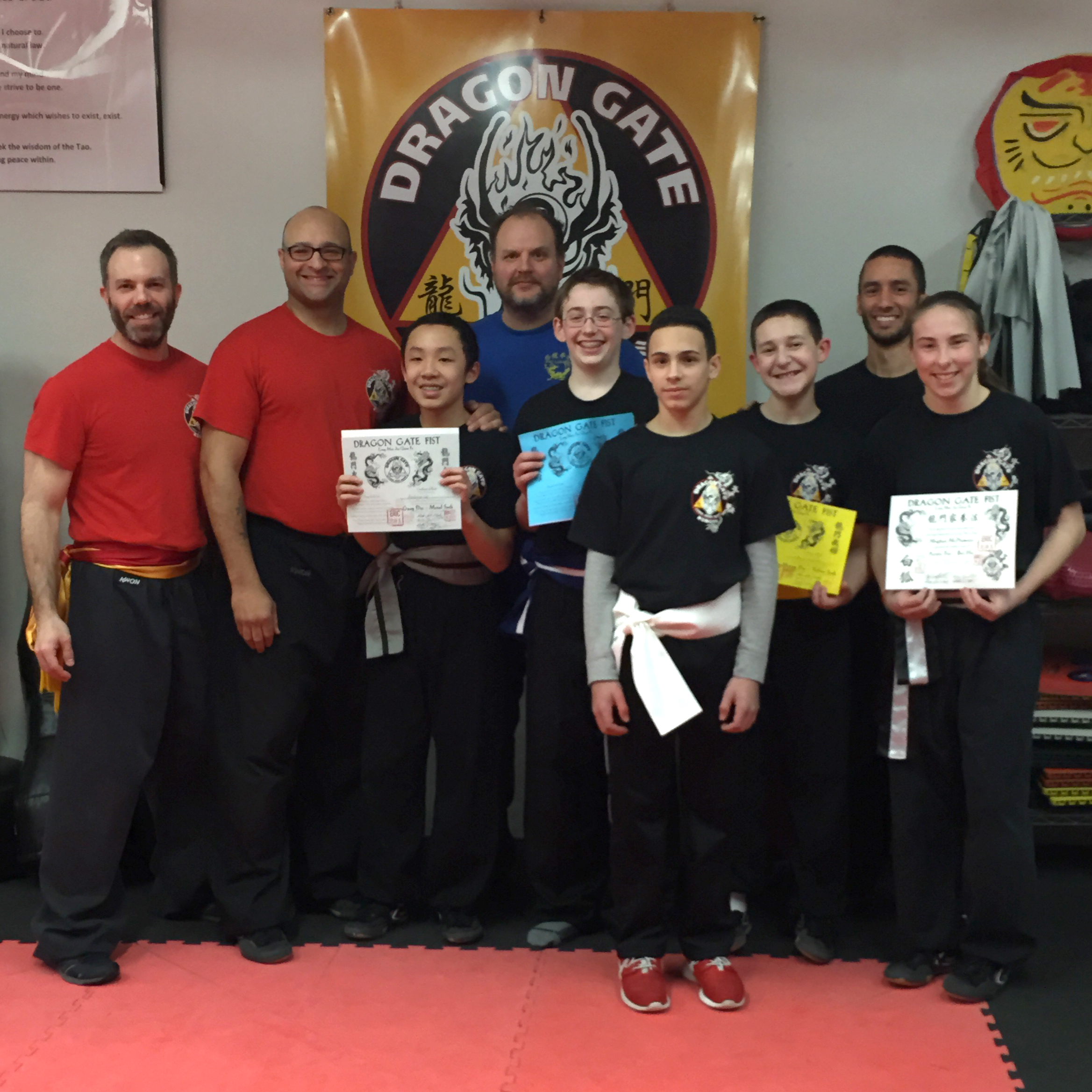 Shifu Eric LEcuyer, Shifu Umar Arrastia, Andrew Le, Shifu John Bradley, Thomas Smith, Jarod, Mason Engall, Shissu Eric Matta and Meghan Manamara.