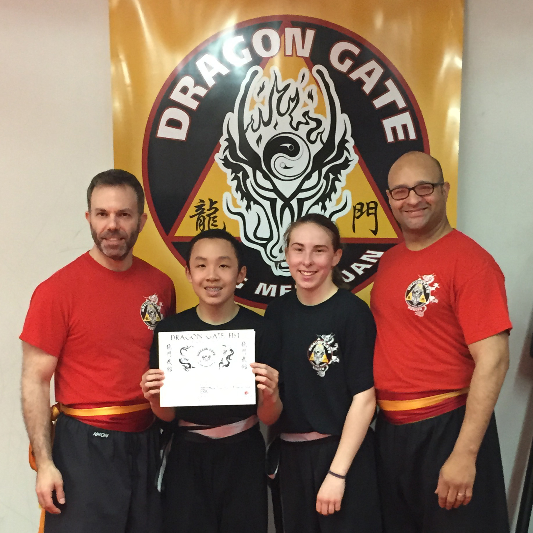 Shifu Eric, Andrew Le, Meghan MacNamara and Shifu Umar
