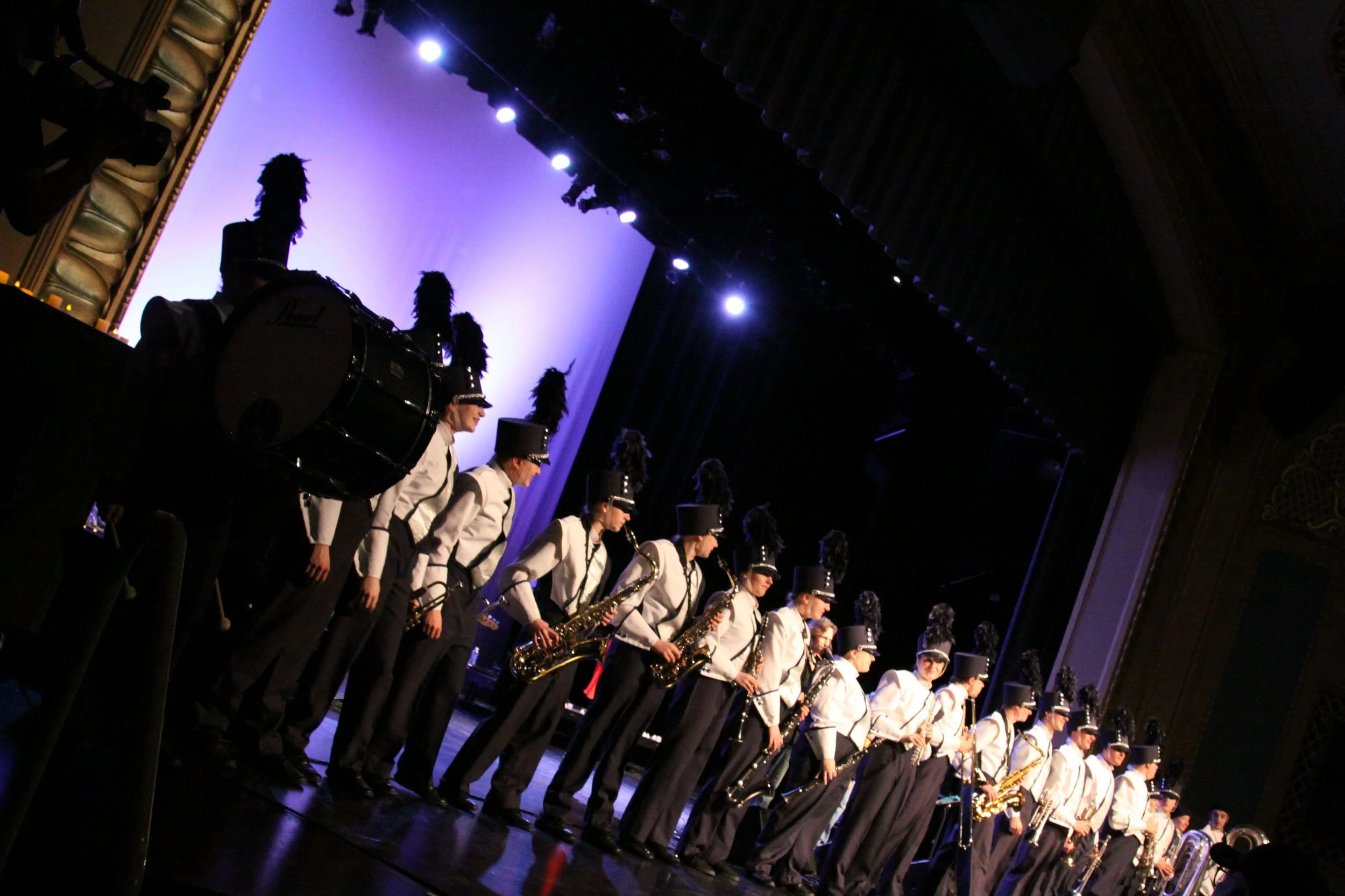 The St. Cloud All-City Marching Band joined "Rumours and Dreams" for "TUSK" at "Gold Dust Gala" event at The Paramount Theater in St. Cloud, MN. October 2013.