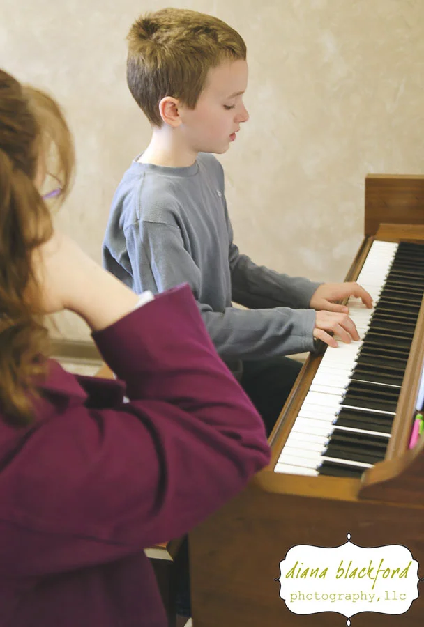 Simon started taking piano lessons at the beginning of the school year. I'm happy that he is enjoying them and usually practices without me having to tell him!
