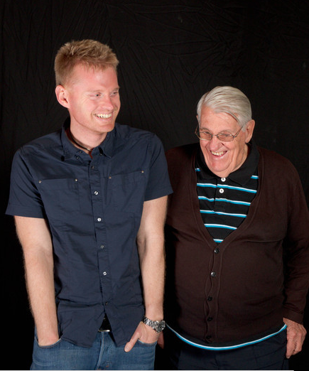 Jay today... with his beloved "Parnie" - Grandfather!
