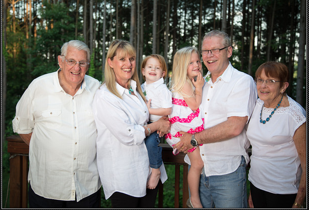 My parents and our grandchildren!