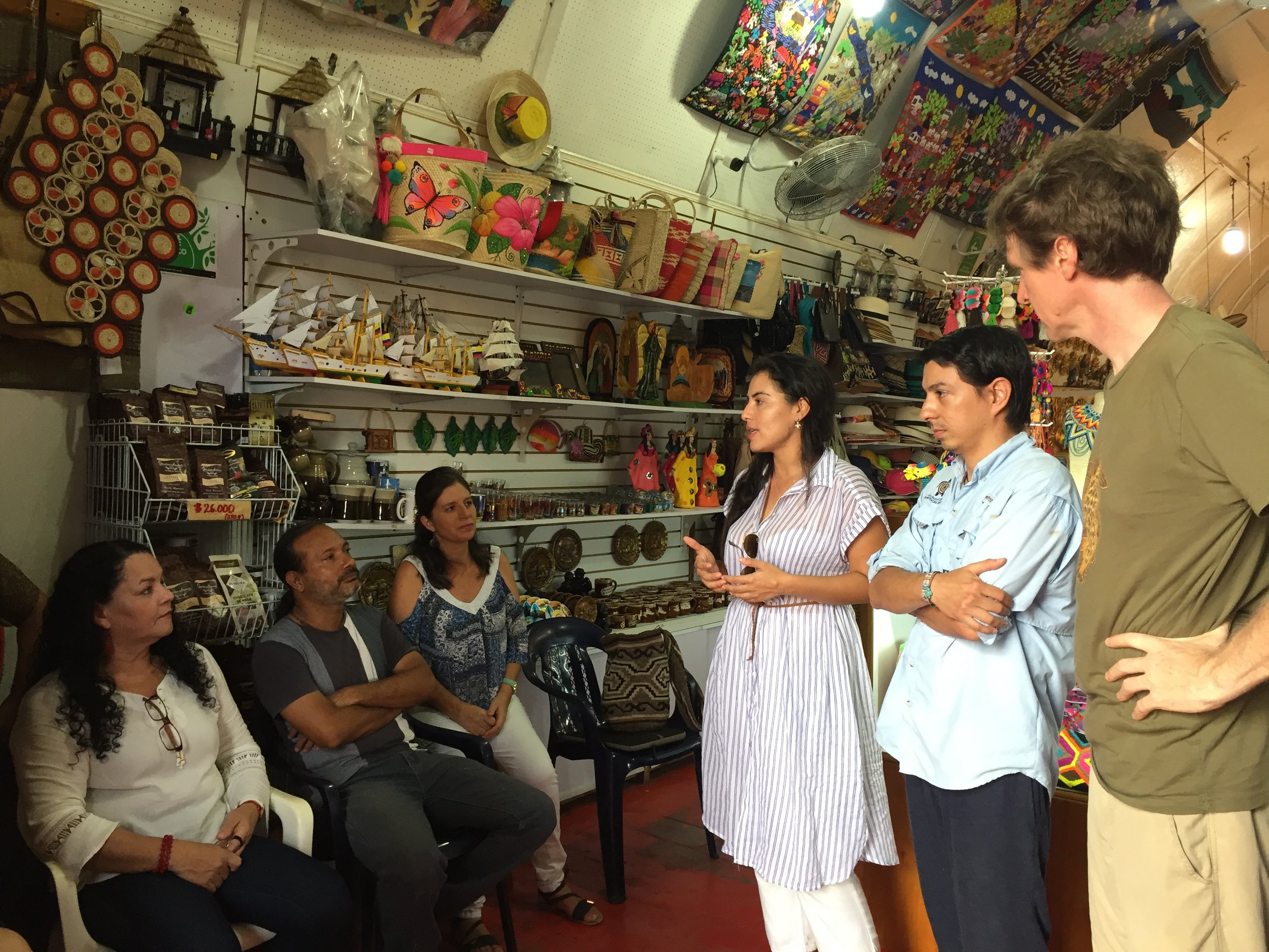Meeting with shop owners