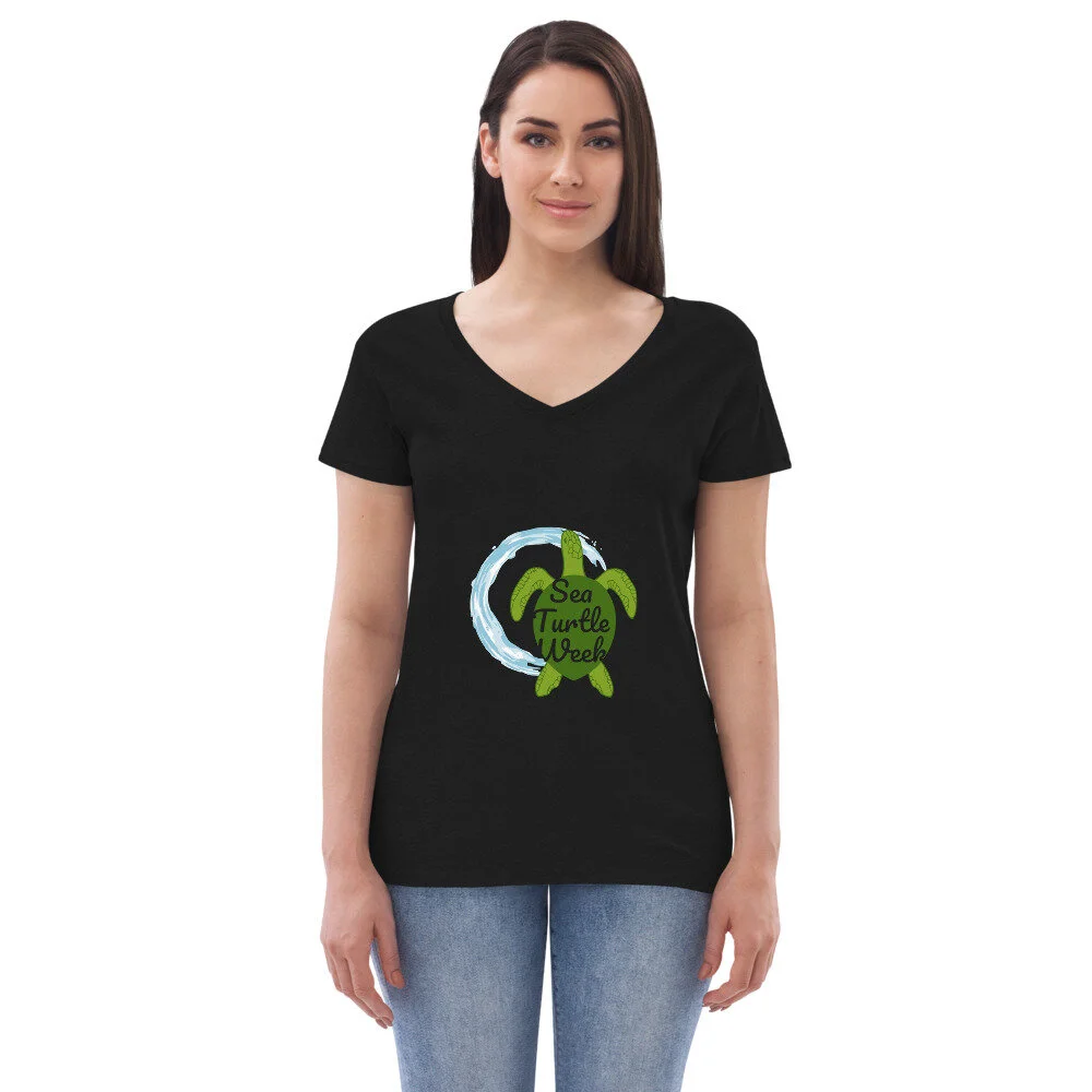 Sea Turtle Week Women's recycled v-neck 