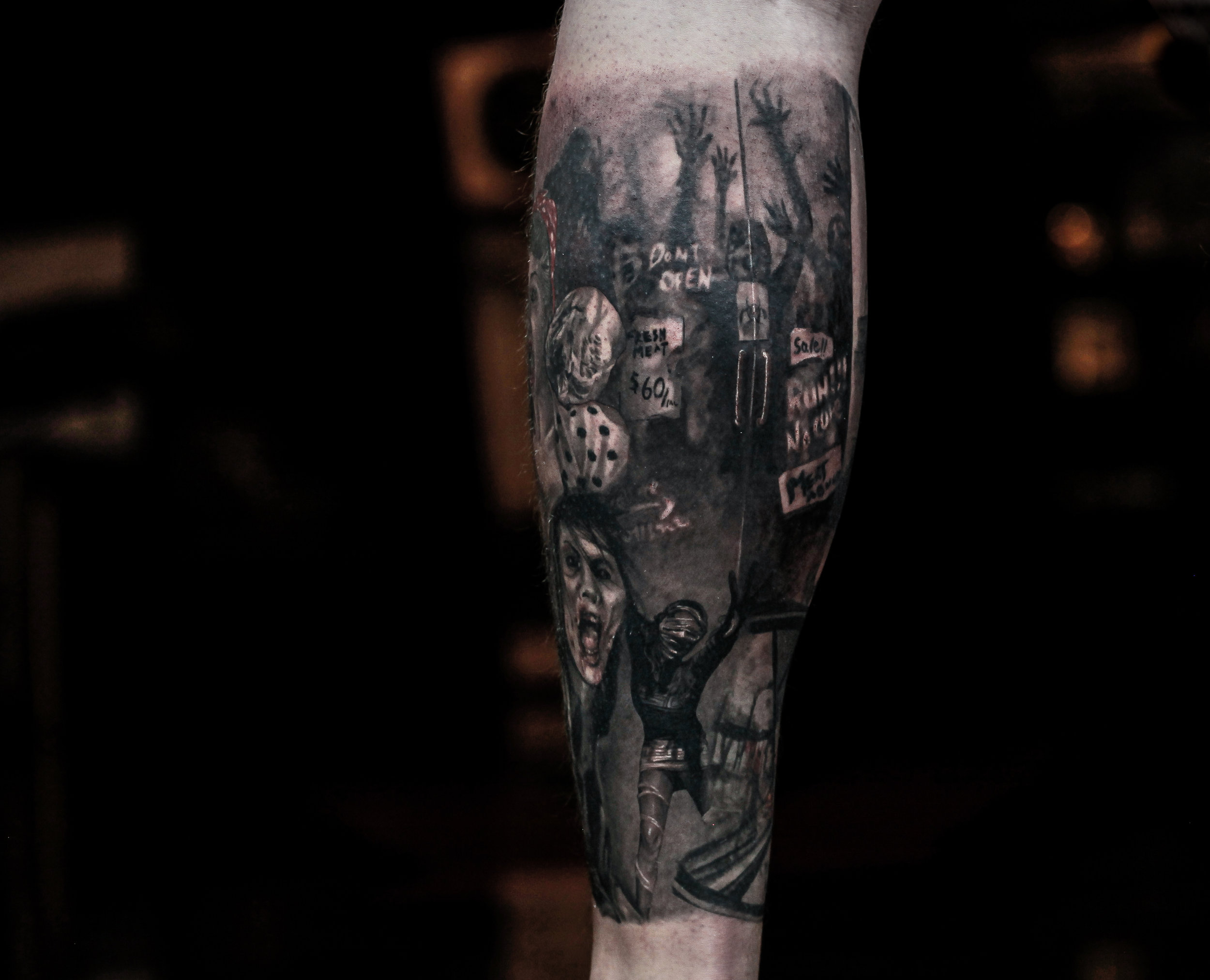 Angel Winged Grimm Reaper Walking Through Graveyard Best Temporary Tattoos|  WannaBeInk.com