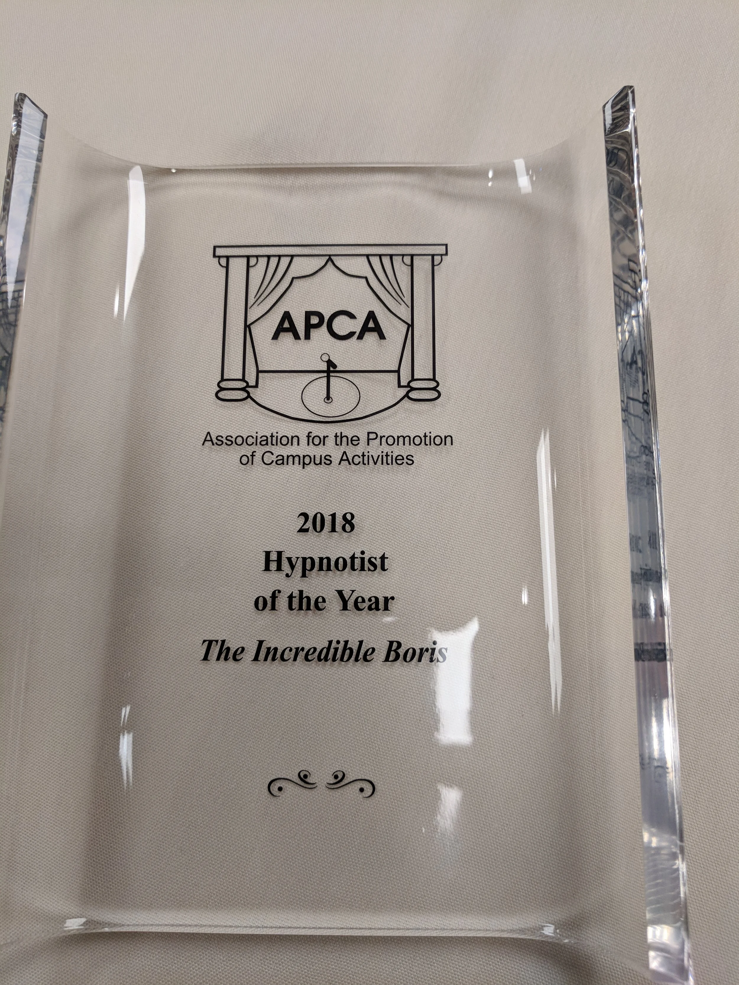 The Incredible Boris - Hypnotist of the Year