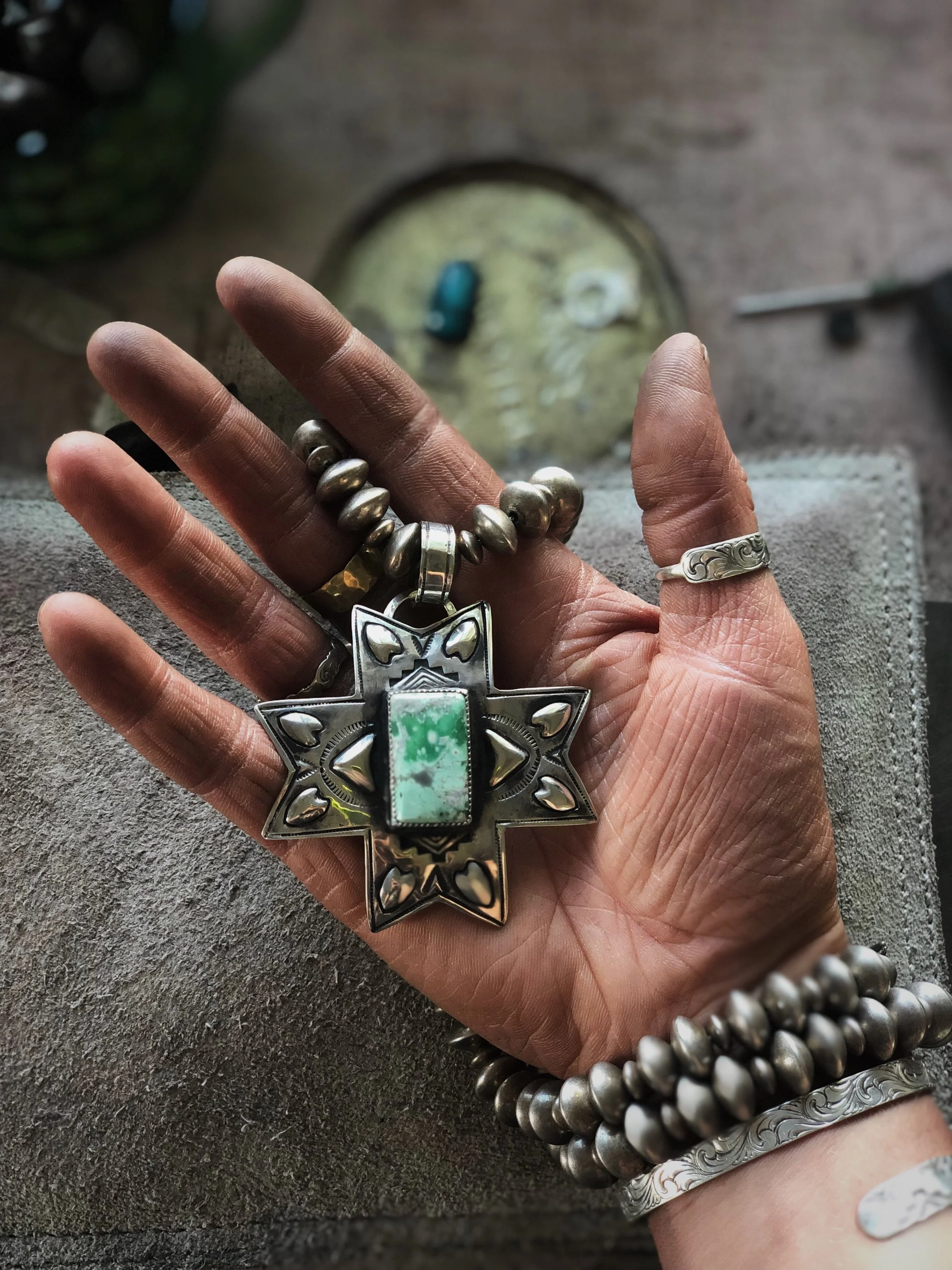 Notched Cross Pendant