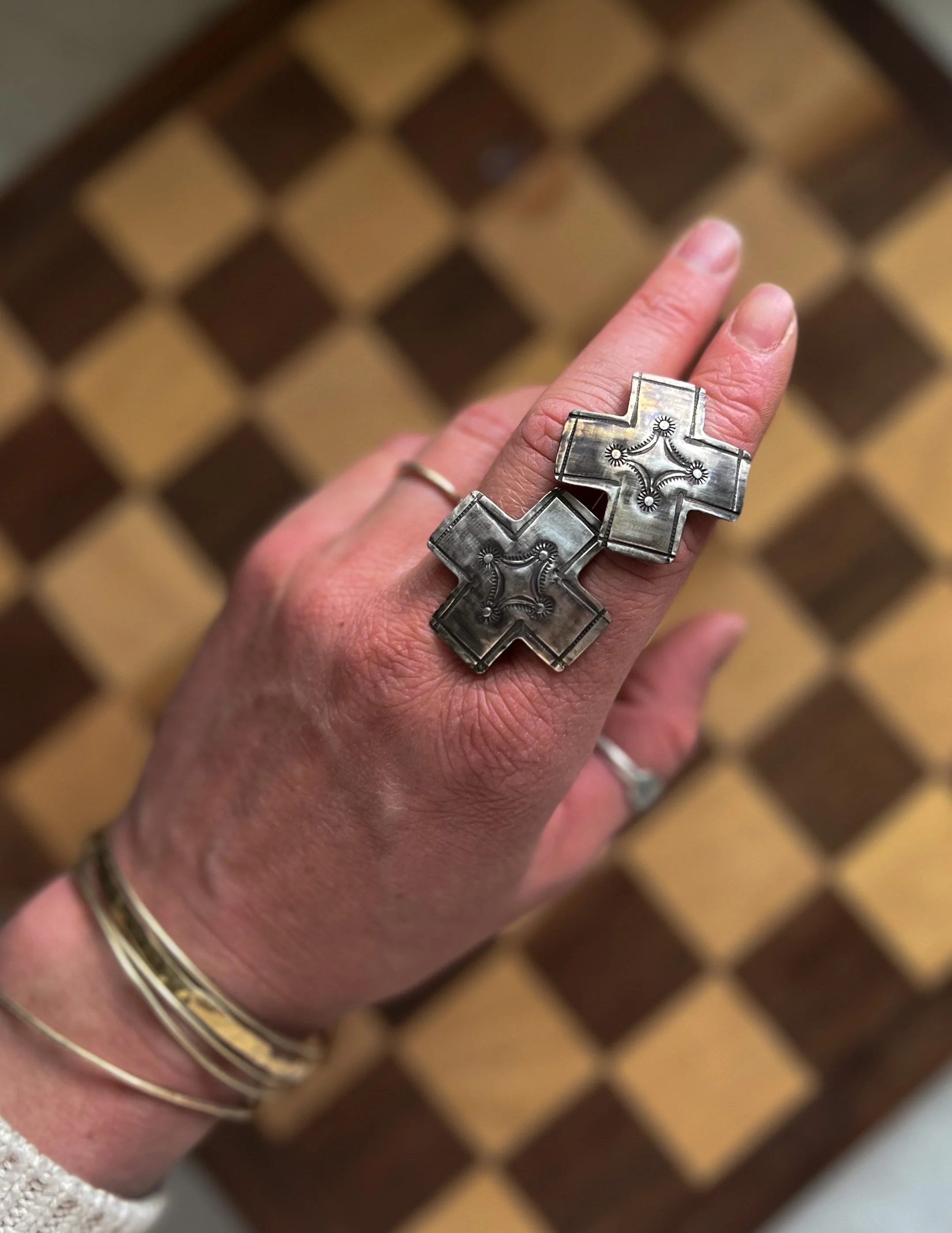 Rugged Cross Studs
