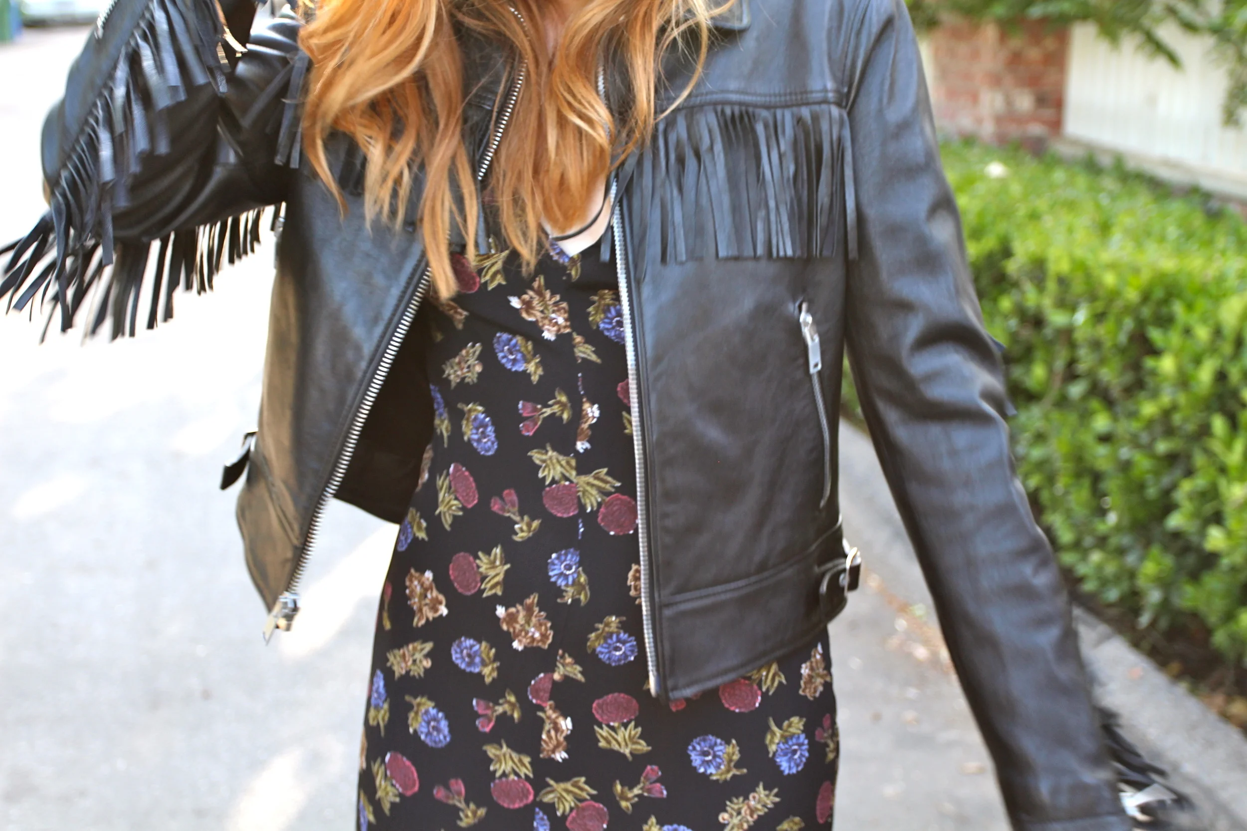 Dress - Reformation | Jacket - Saint Laurent | Boots - Jeffrey Campbell || photos by Sarah Hardcastle