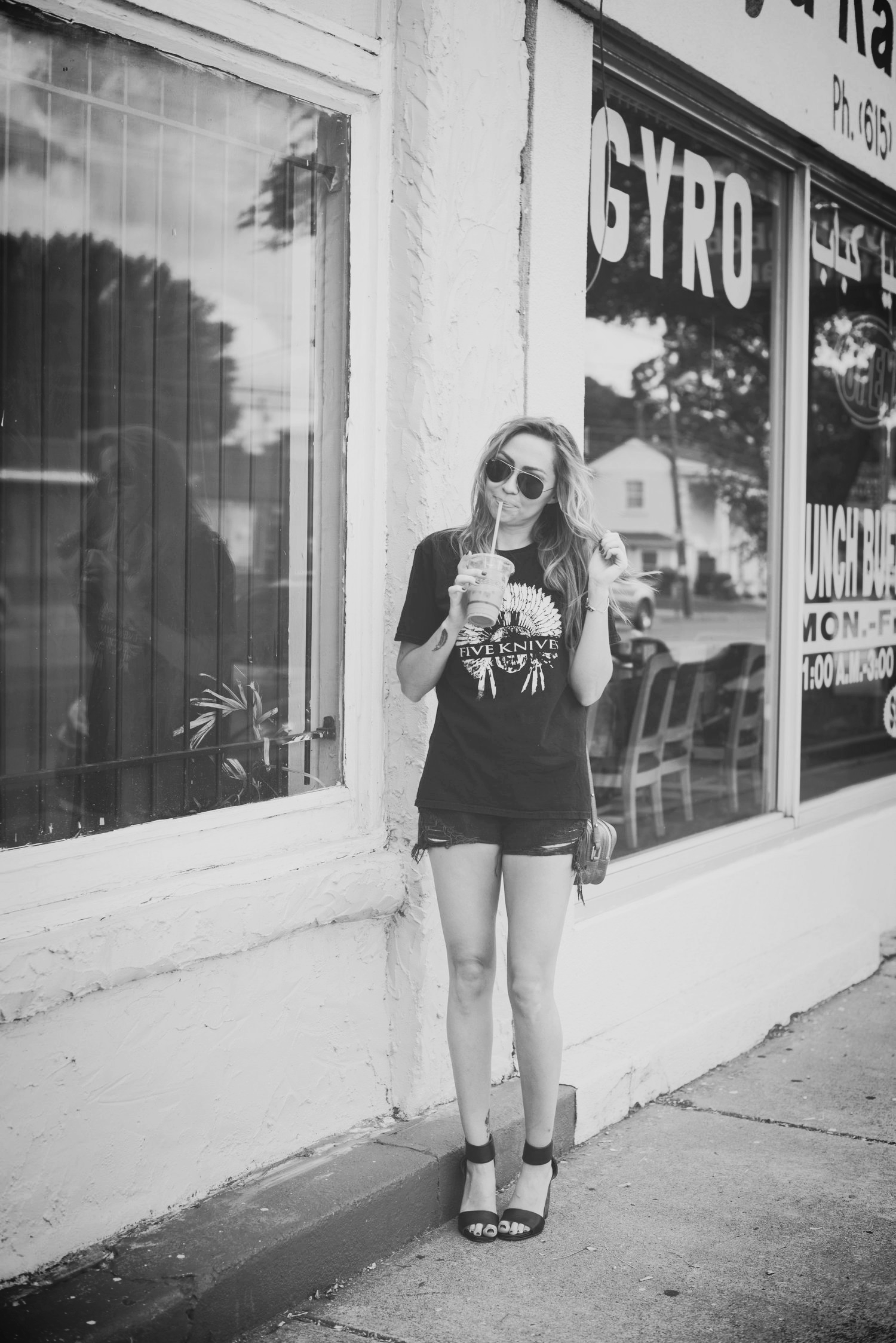 Shorts - NastyGal | Shoes - Miista | Bag - RoviMoss | Shades - RayBan || photos by Blythe Thomas