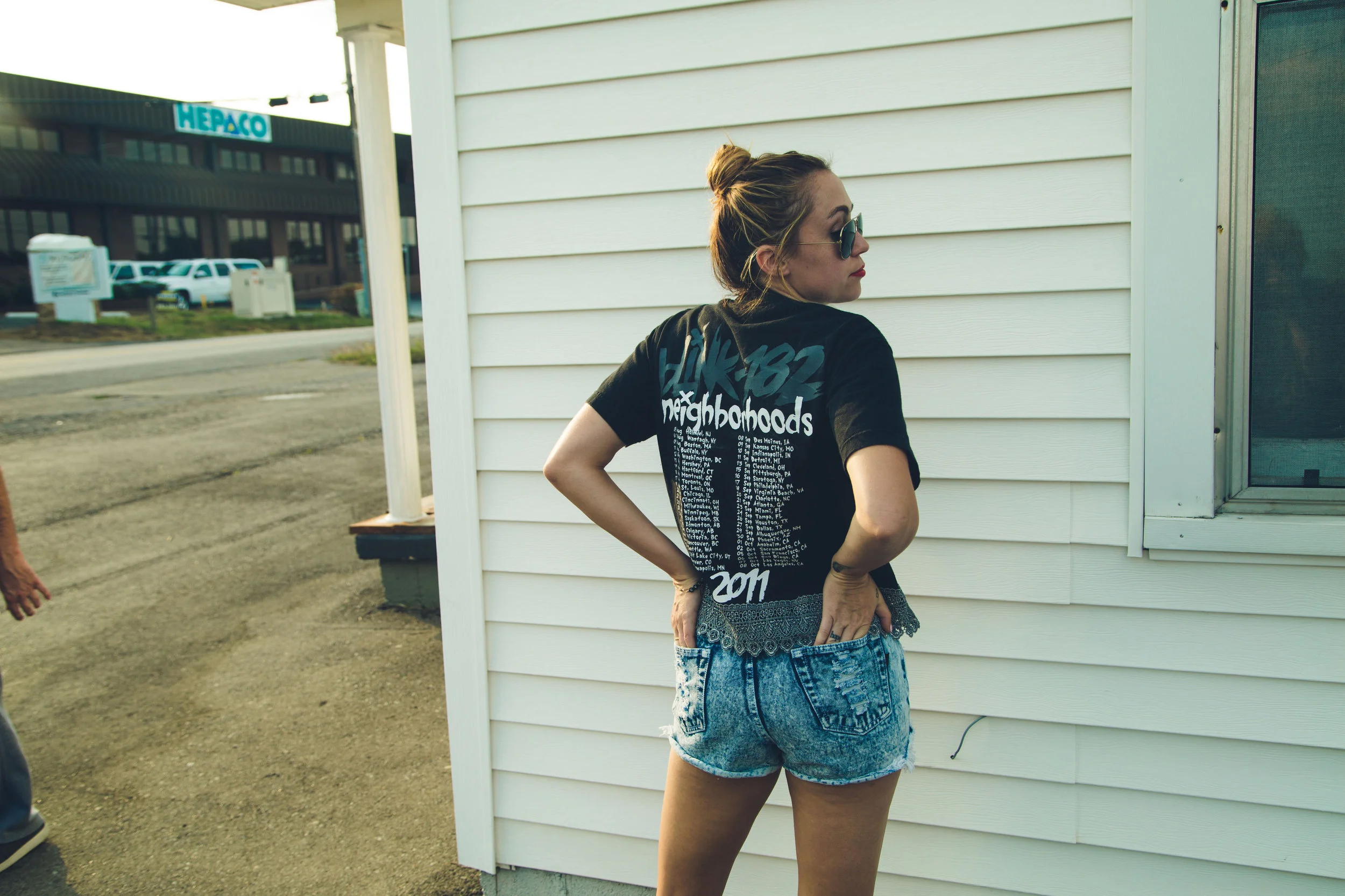 Shirt - Trendy & Tipsy | Shorts - MinkPink | Shoes - Jeffrey Campbell | Shades - RayBans || photos by Susannah Brittany