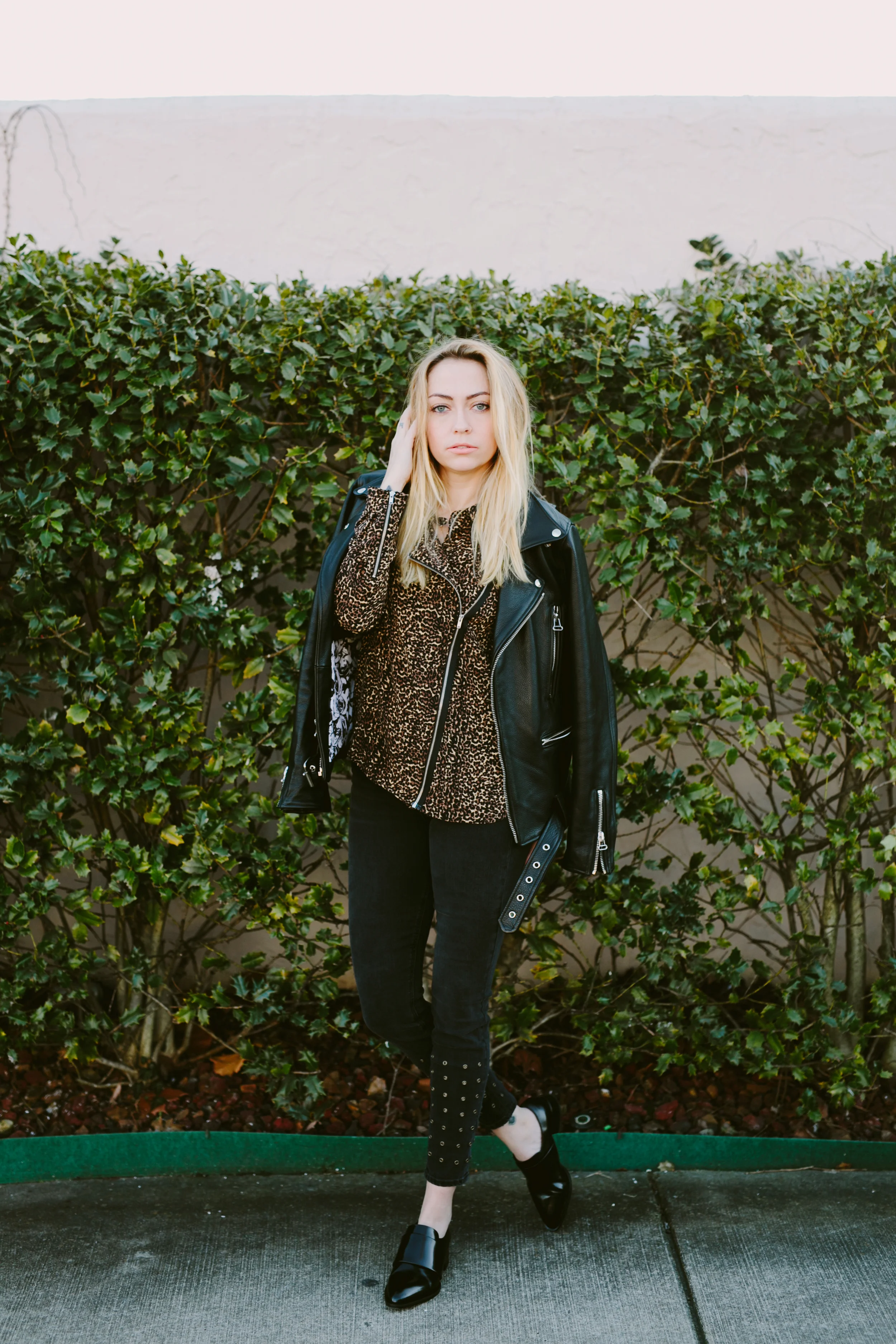 Top - The Kooples | Jacket - CChrist | Jeans - McGuire Denim | Shoes - Vince || photos by Amber Ulmer