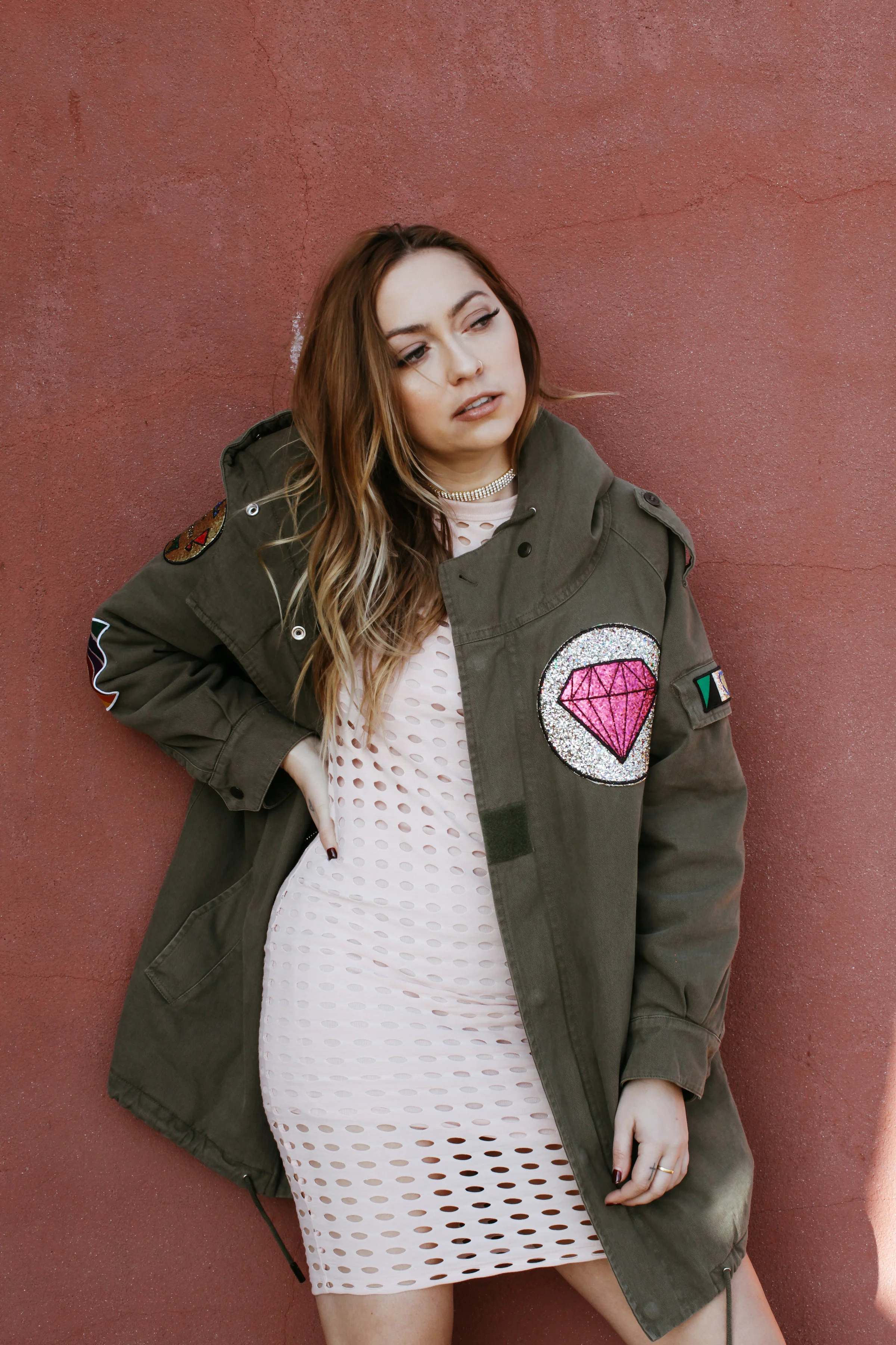 Dress - Alexander Wang | Jacket - Saint Laurent | Boots - Timberland | Necklace - Frasier Sterling photos by Ashtin Paige || glam by The Dry House, Nashville