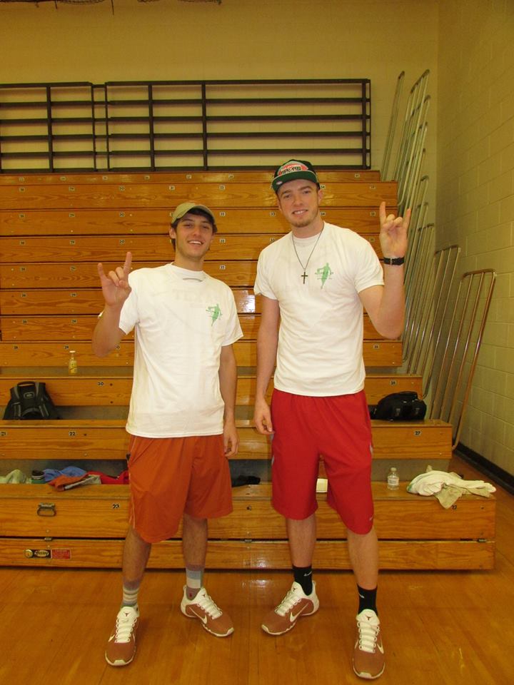 Joe Schwartz and Connor Lammert of the UT Men's Basketball Team were on hand to show their support of the event.