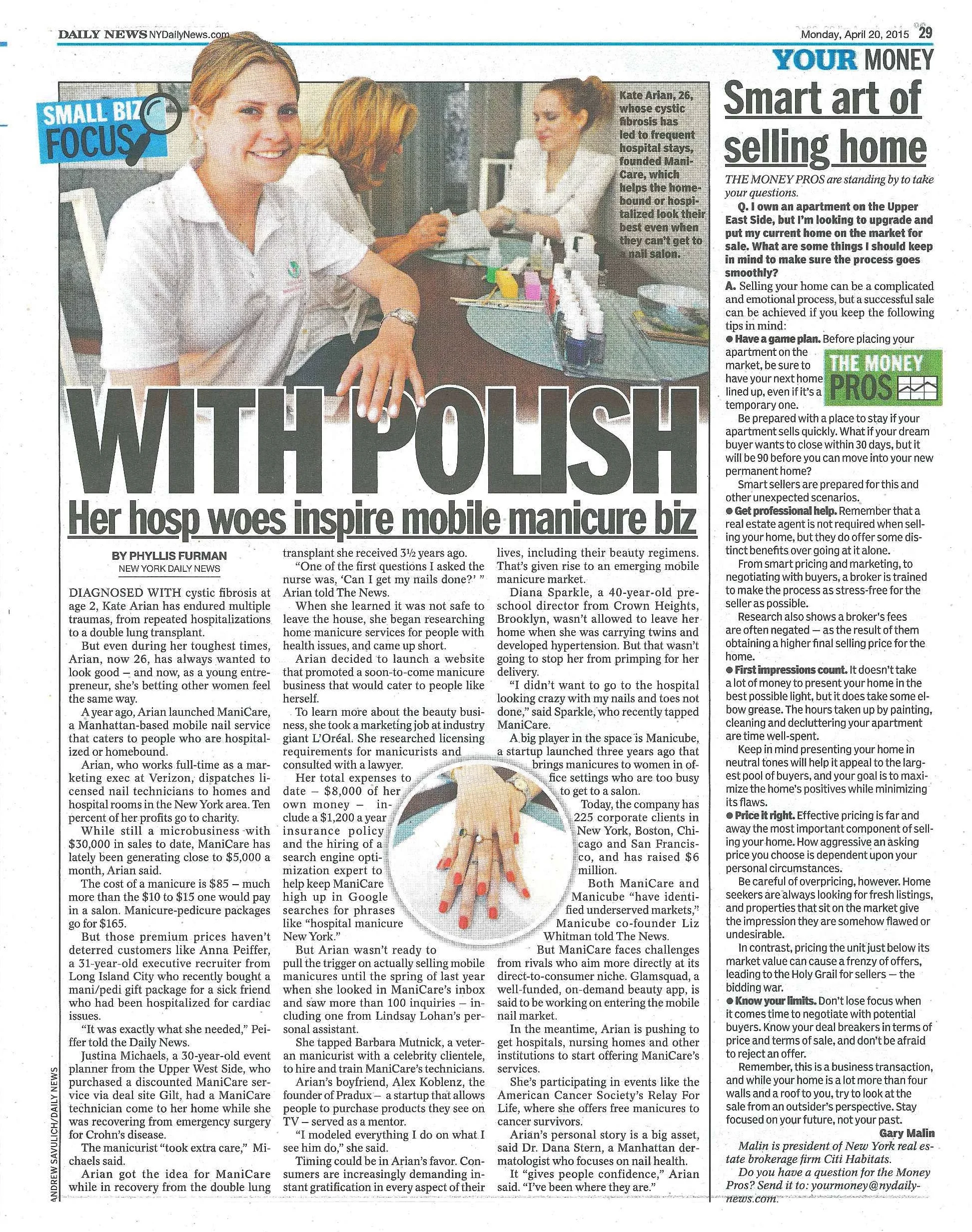 Corporate Partner, ManiCare, Receives National Recognition