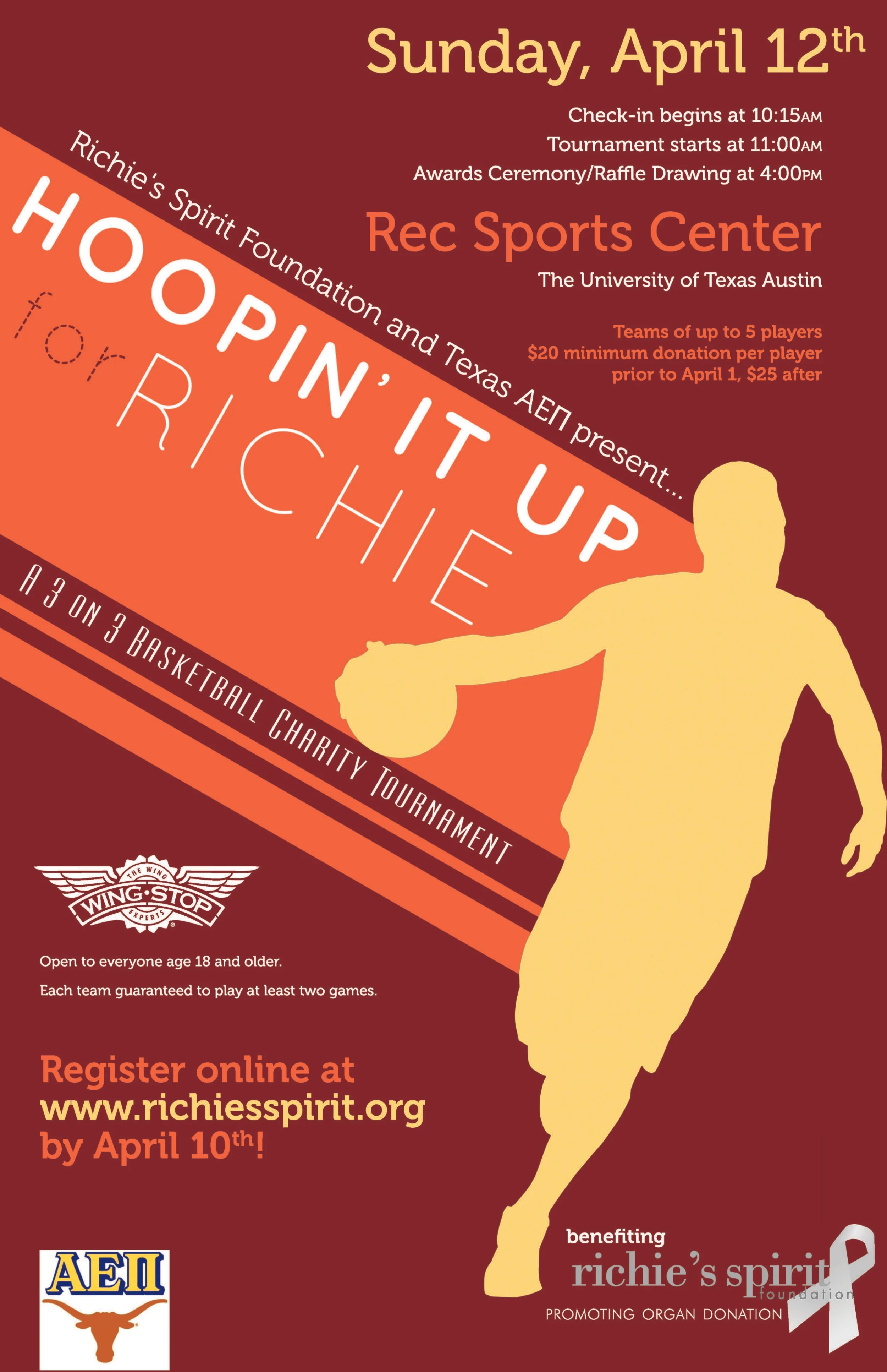 5th Annual Hoopin' It Up for Richie to Be Held Sunday, April 10