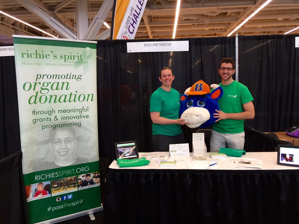 Jordan and Meghan hosted an information booth in the vendor village where they promoted the mission of Richie's Spirit Foundation.