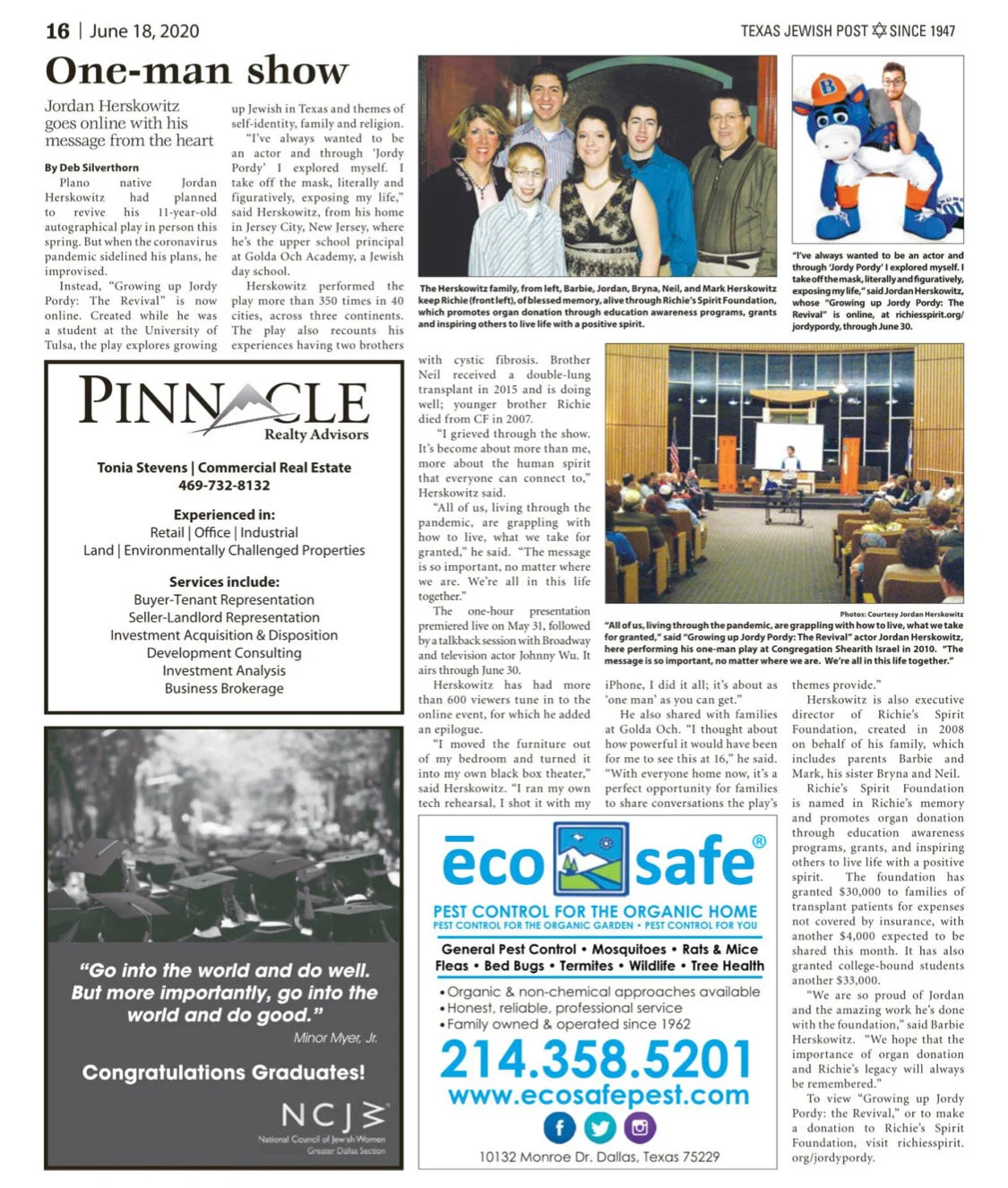 Jordan Herskowitz goes online with his message from the heart – Texas Jewish Post